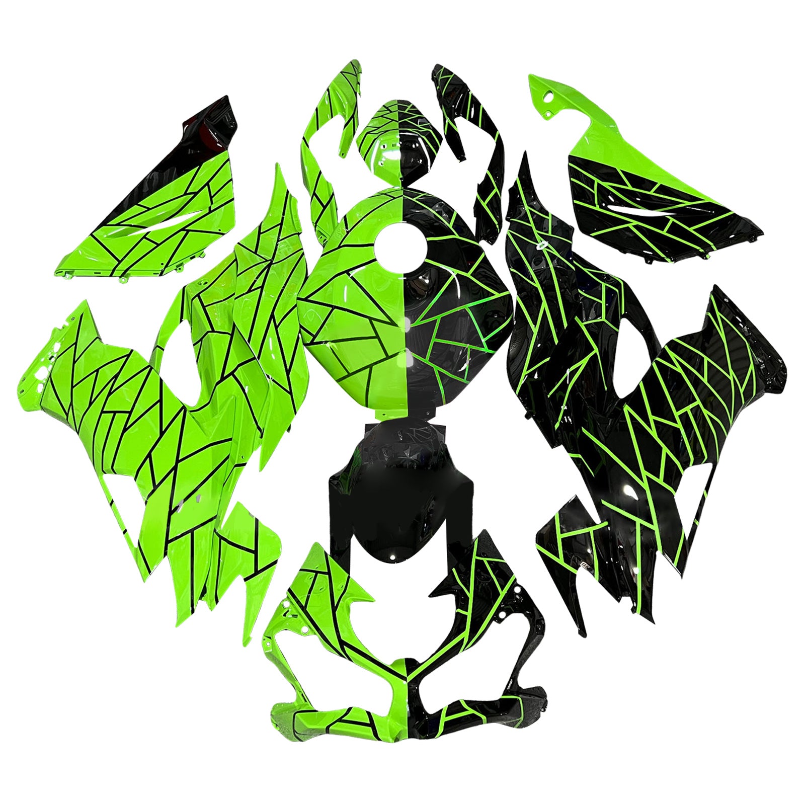 Injectiekuipset carrosserie kunststof ABS geschikt voor Kawasaki ZX6R 2019-2023