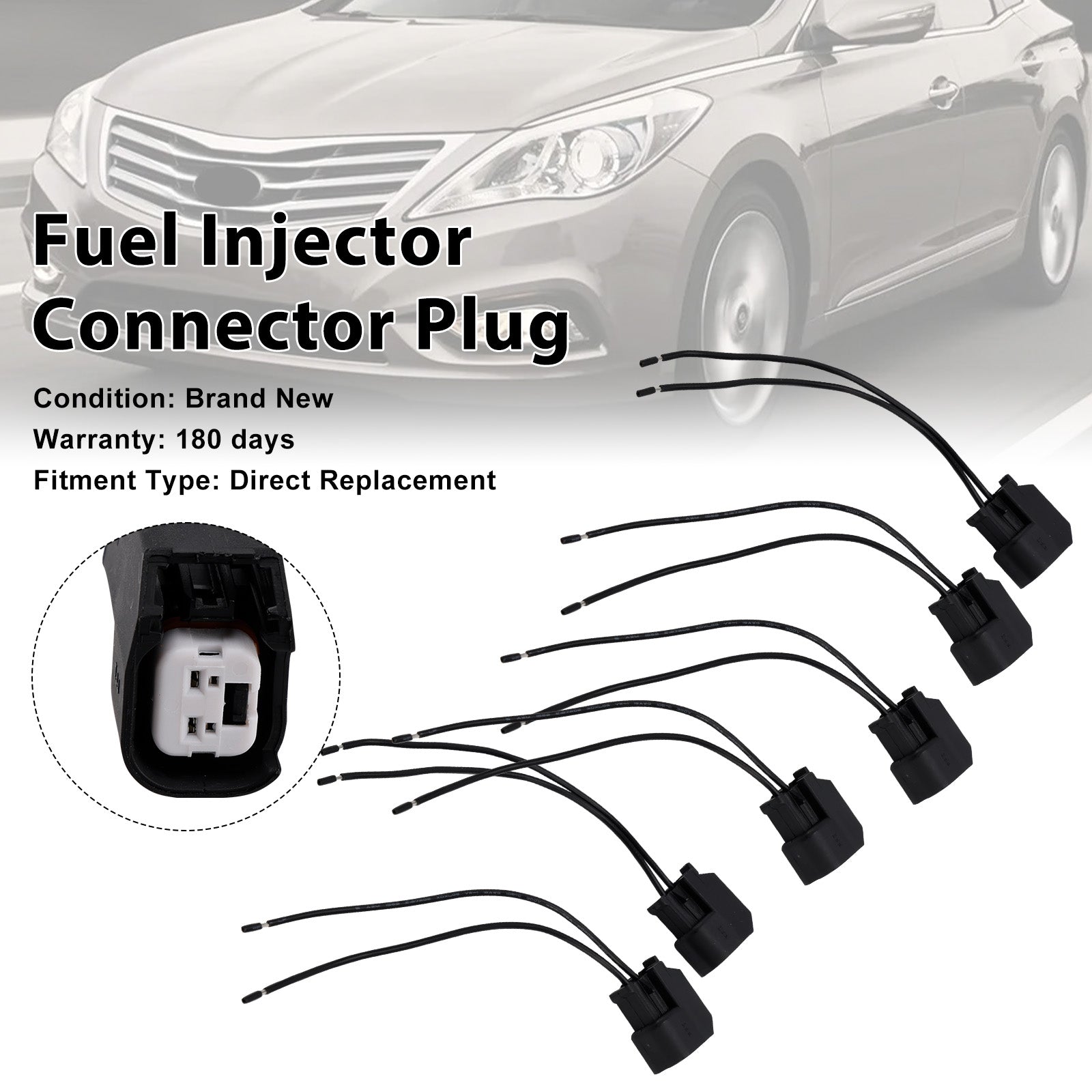 6-EV6 Injecteur de carburant Connecteur Plug Clip Pig Laton Disconnect rapide Fit Hyundai