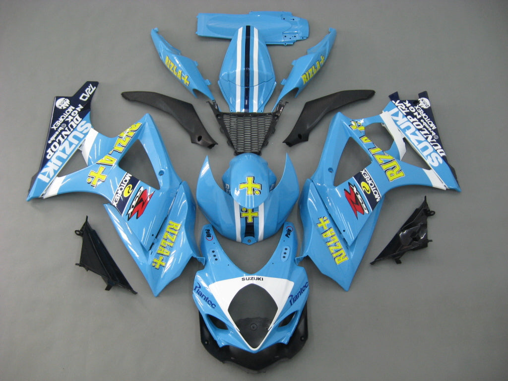 2007-2008 GSXR1000 Blue Bodywork Fairing ABS Injection Molded Plastics Set Generic