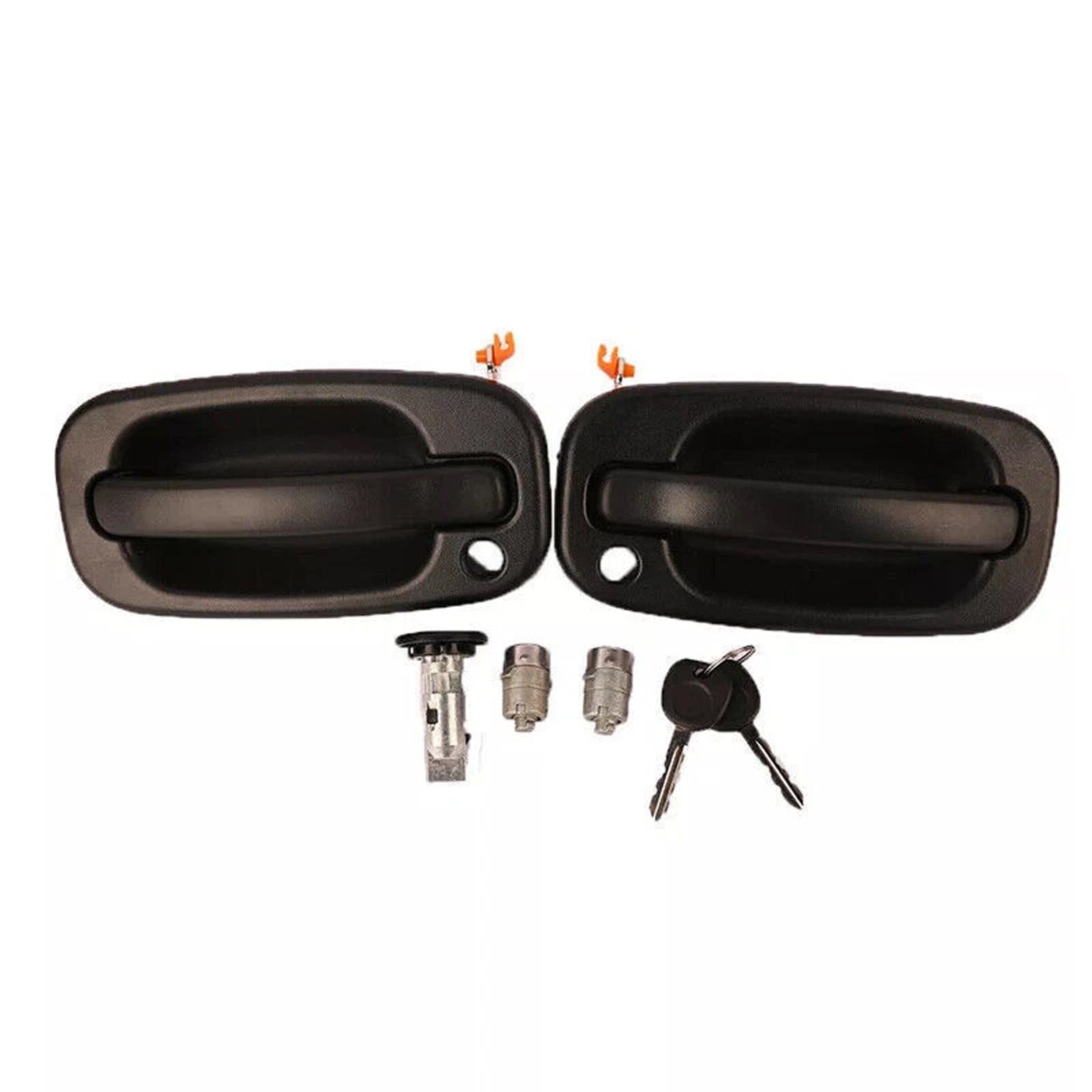 Exterior Door Handle & 2 Door Lock Set & 2 SAME KEYS For GM Chevy 2001-2006