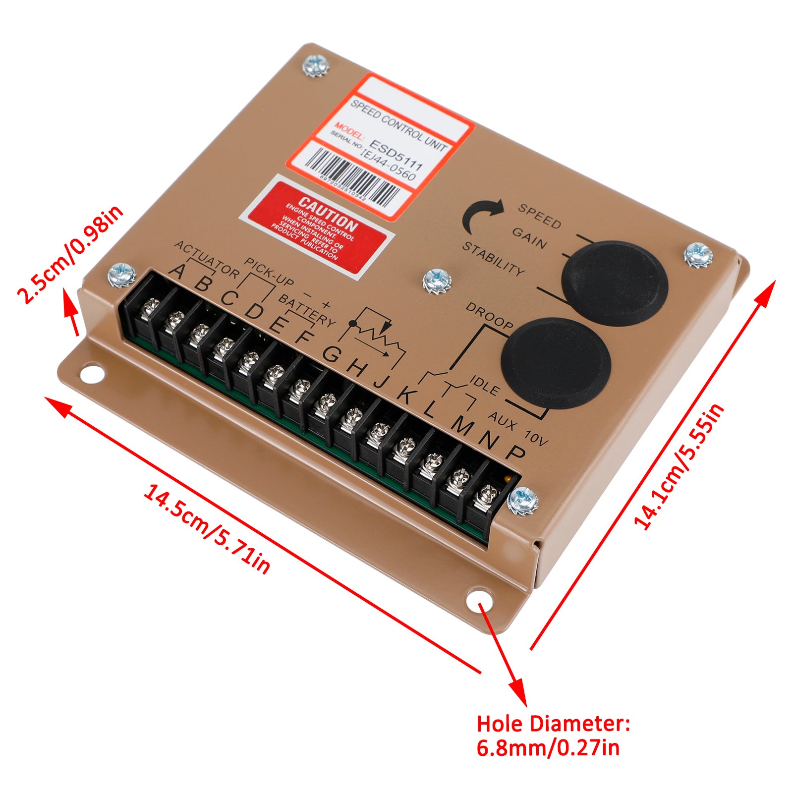 ESD5111 Generator Genset Onderdelen Elektronische motortoerentalregelaar Gouverneur