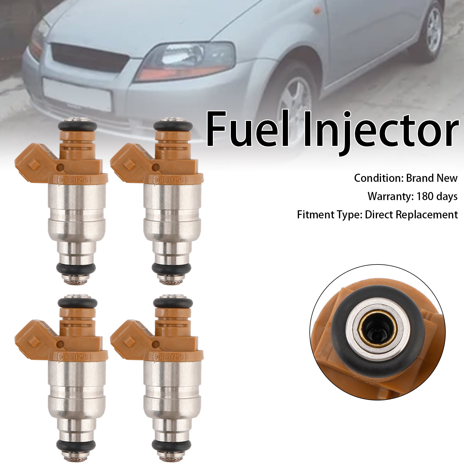 4st bränsleinsprutare 96620255 Fit Chevrolet Fit Daewoo Matiz 0.8L 1.0L 96518620