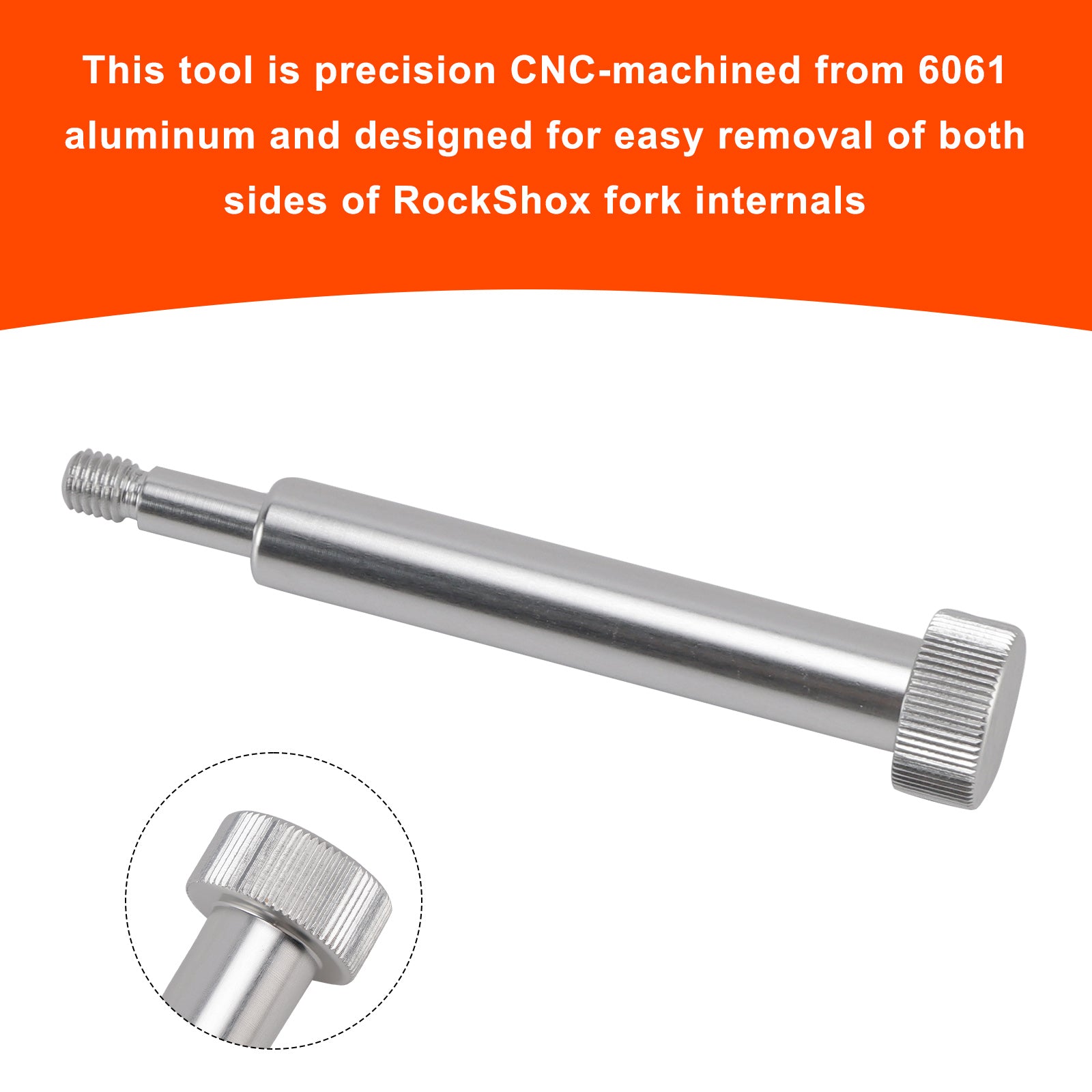Outil de retrait de jambe inférieure de fourche-poinçon fileté pour retirer le côté ressort/amortisseur pour Rockshox