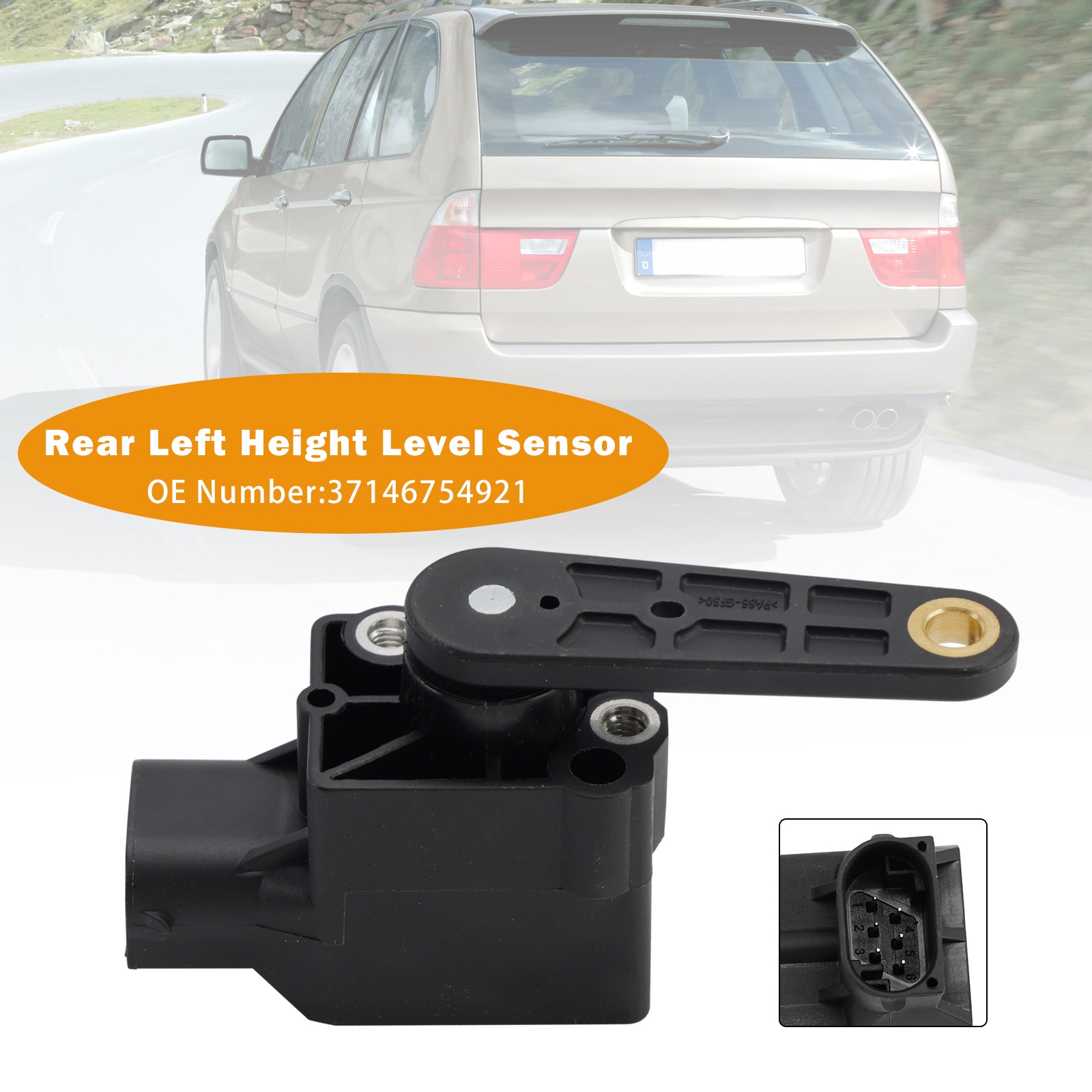 Rear Left Height Level Sensor 37146754921 for BMW X5 (E53) 2000-2006
