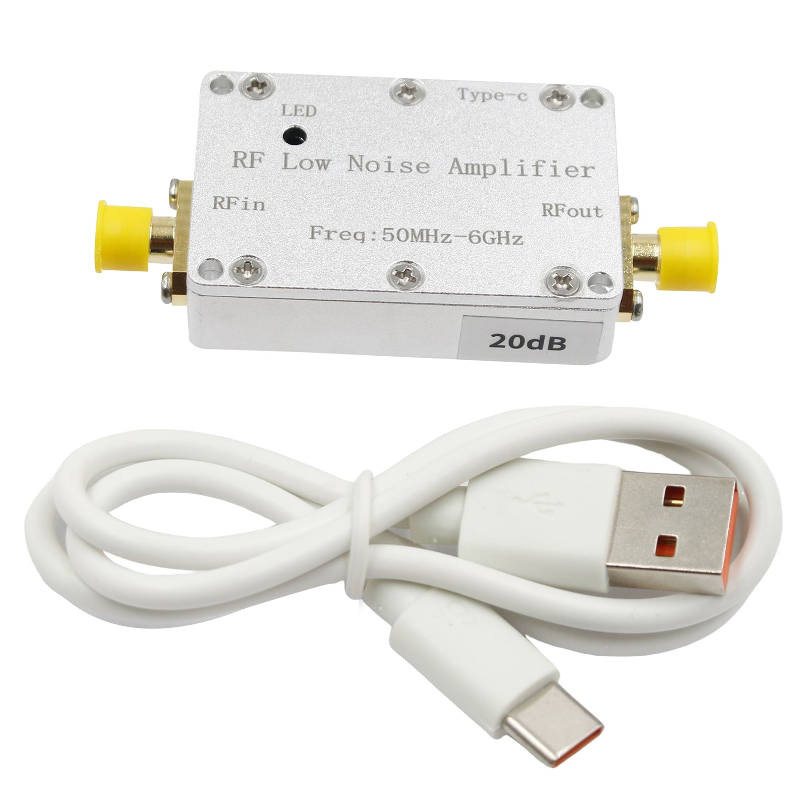 50m-6GHz Radiofrequentieversterker 20dB 30dB High-Gain Front LNA Signaal met laag geluidsniveau