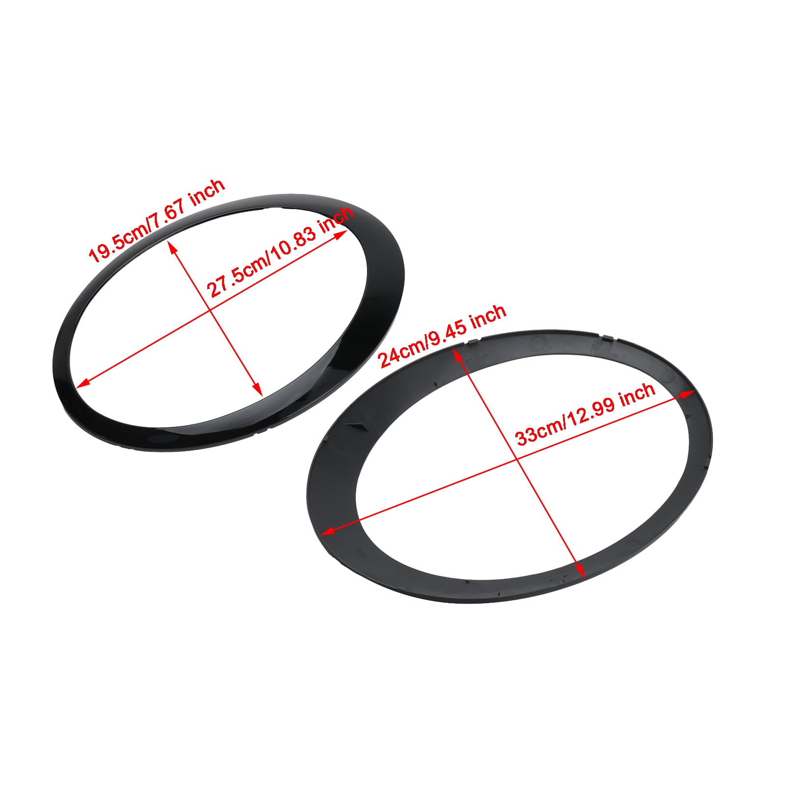 2pcs Headlight Trim Ring For Mini Cooper One R50 R52 R53 2001-2006