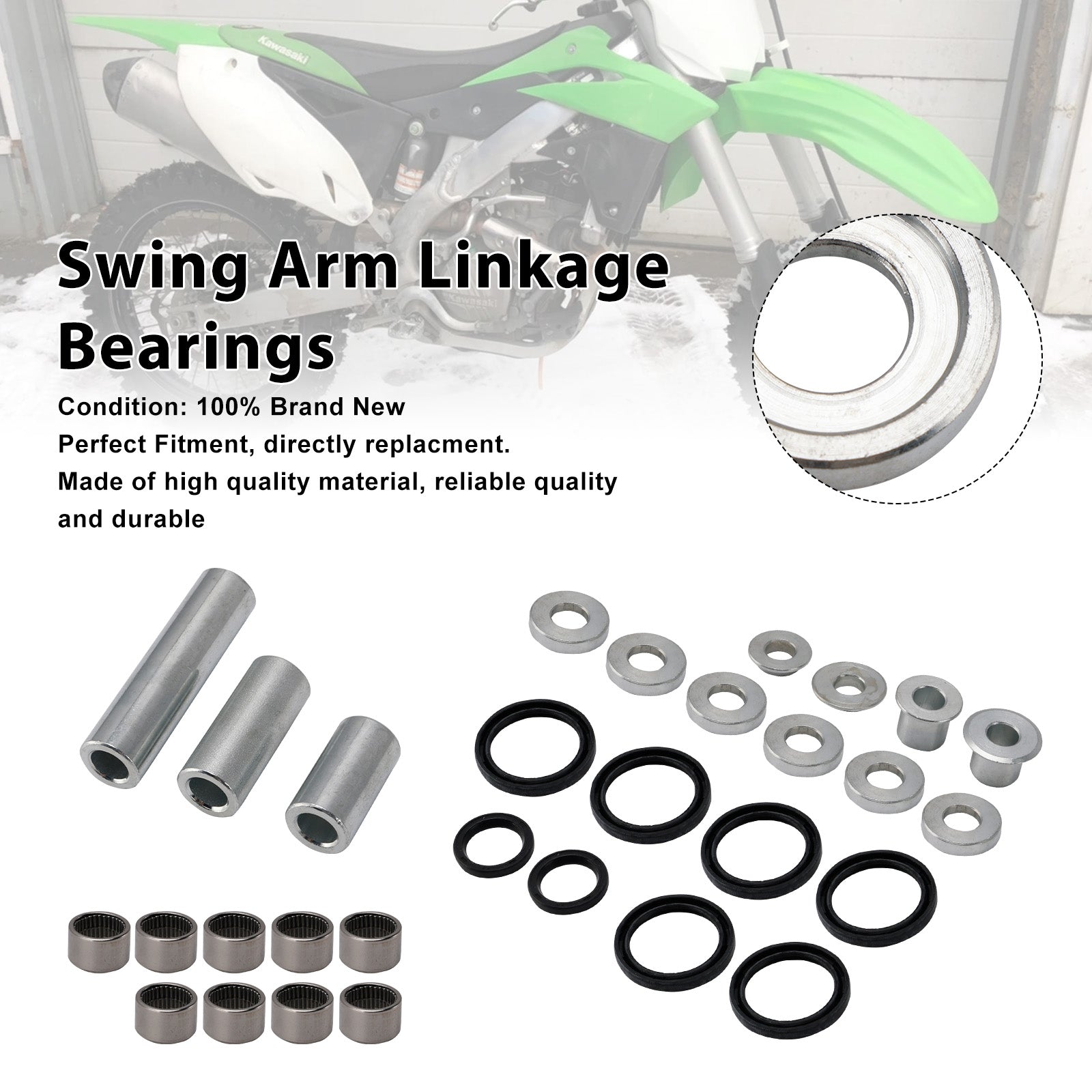 27-1137 Swing Arm Linkage Bearings For Kawasaki KX250F KX450F 2006-2018