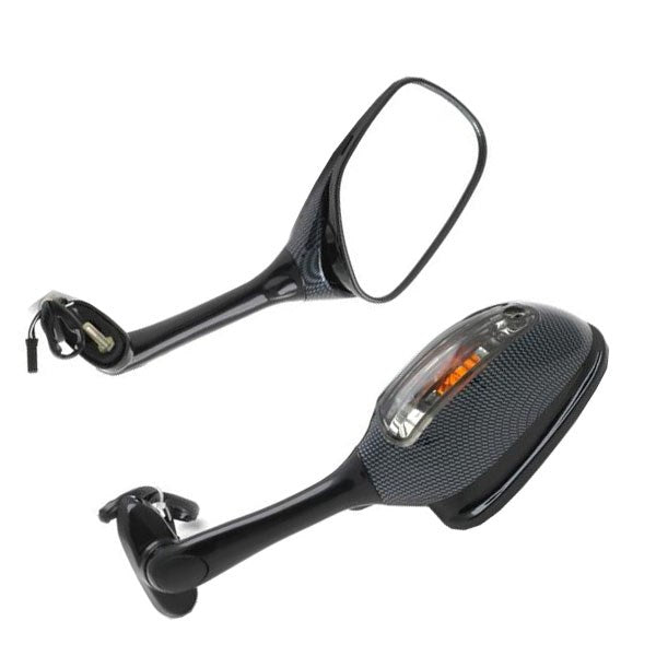 Rearview Mirrors w/Turn Signals For Suzuki GSXR600 GSX-R750 GSXR1000 2002-2015