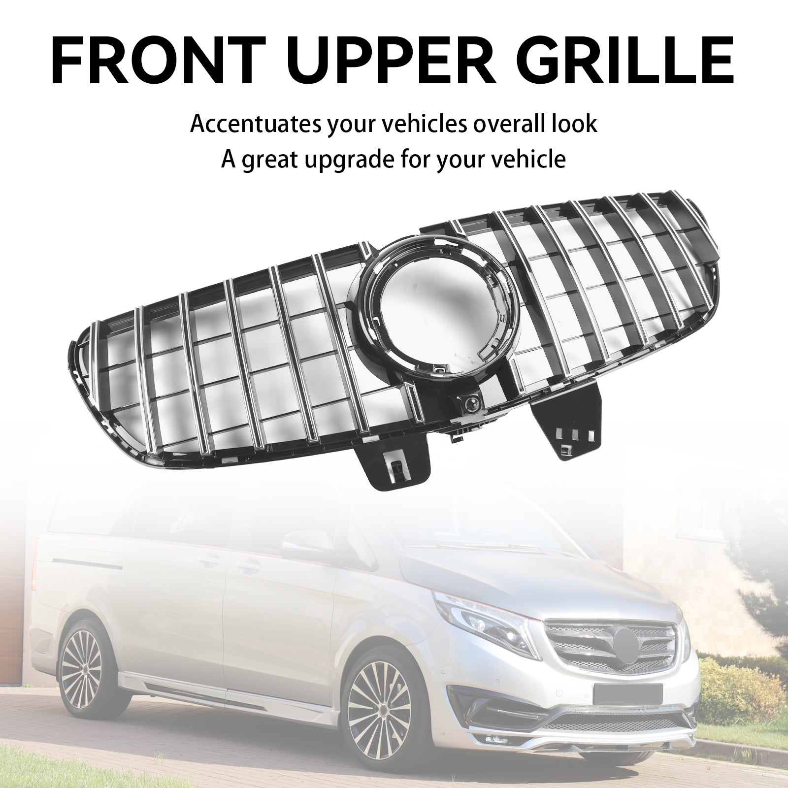 04.2019-2023 V-Class W447 Mercedes Benz Front Upper Grill Grille