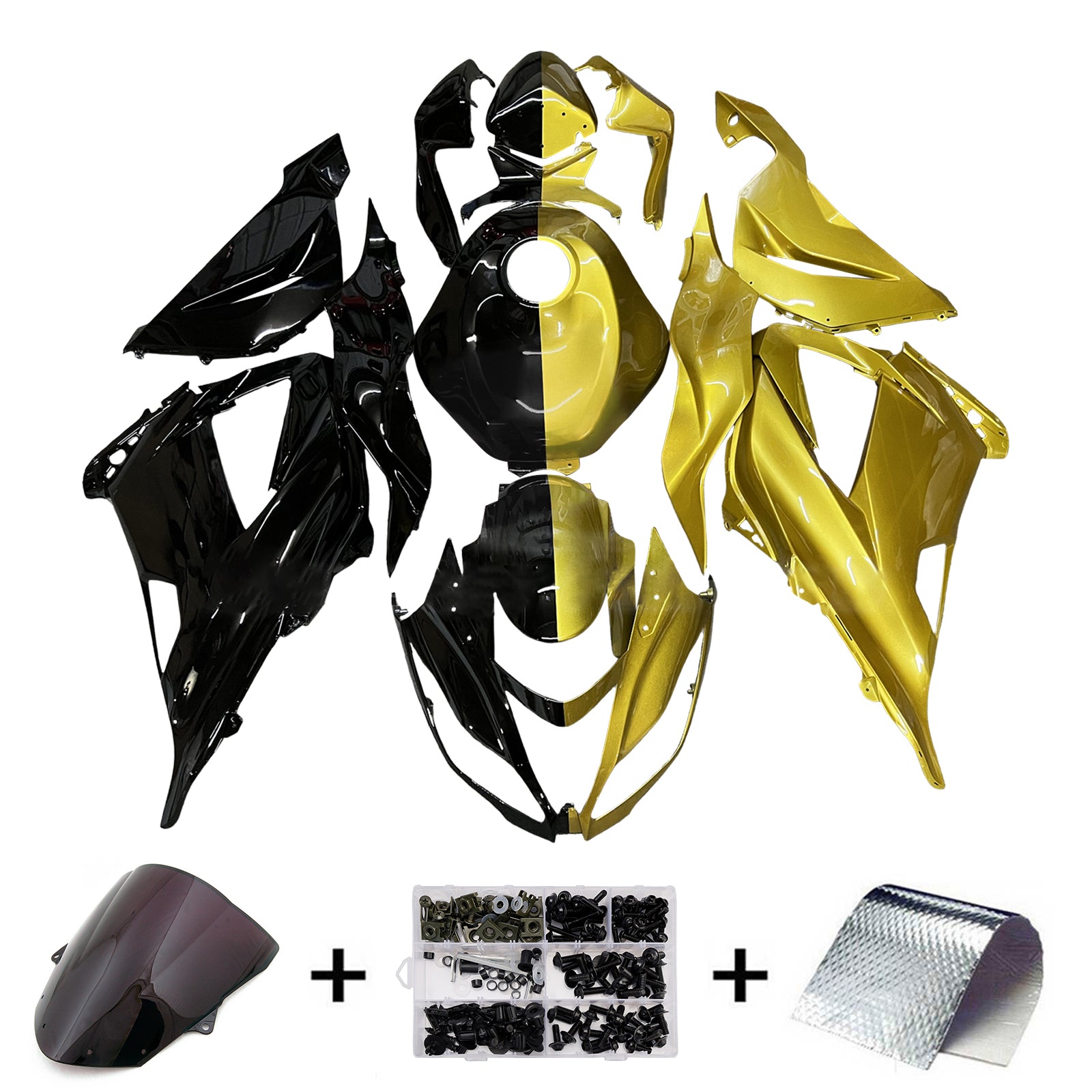 Injeksjon Fairing Kit Bodywork Plast Abs Fit for Kawasaki ZX6R 636 2013-2018