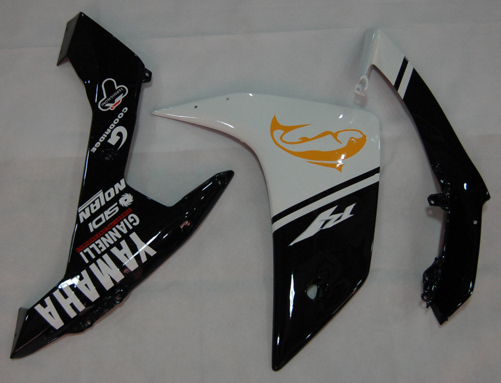 2007-2008 Yamaha YZF-R1 Black White Racing Fairings Generic