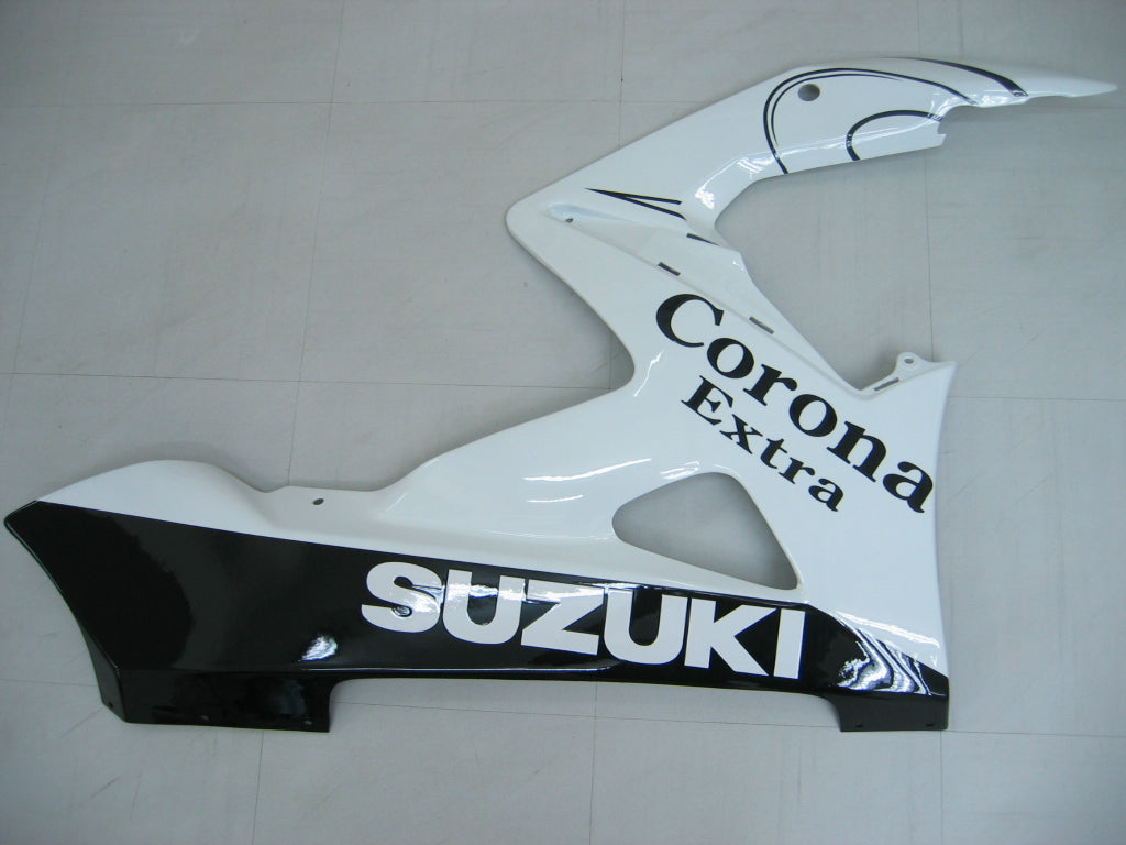 2005-2006 GSXR1000 White Black Bodywork Fairing ABS Injection Molded Plastics Set Generic