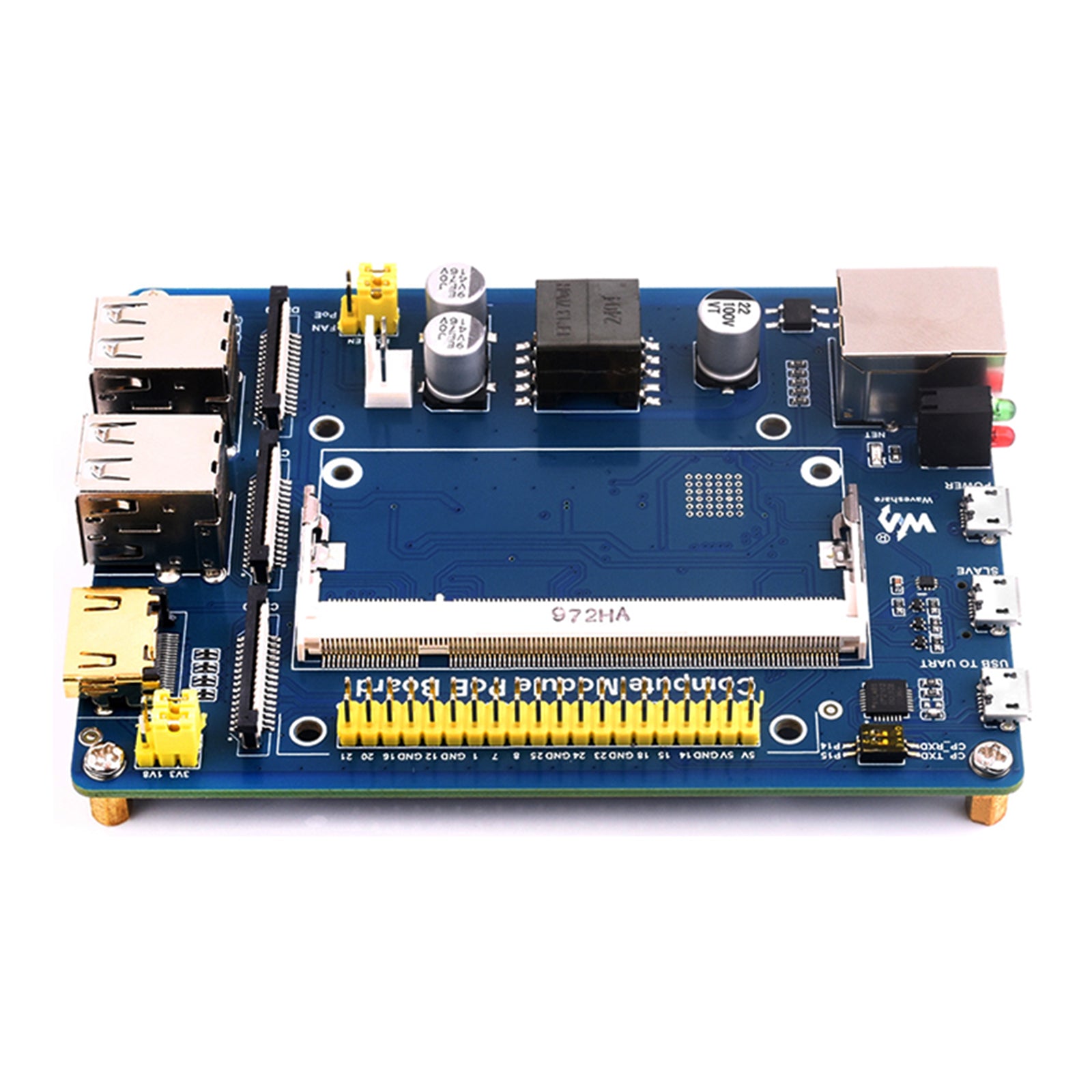 Carte d'extension de Module de calcul Raspberry Pi CM4S/CM3, plinthe, alimentation POE