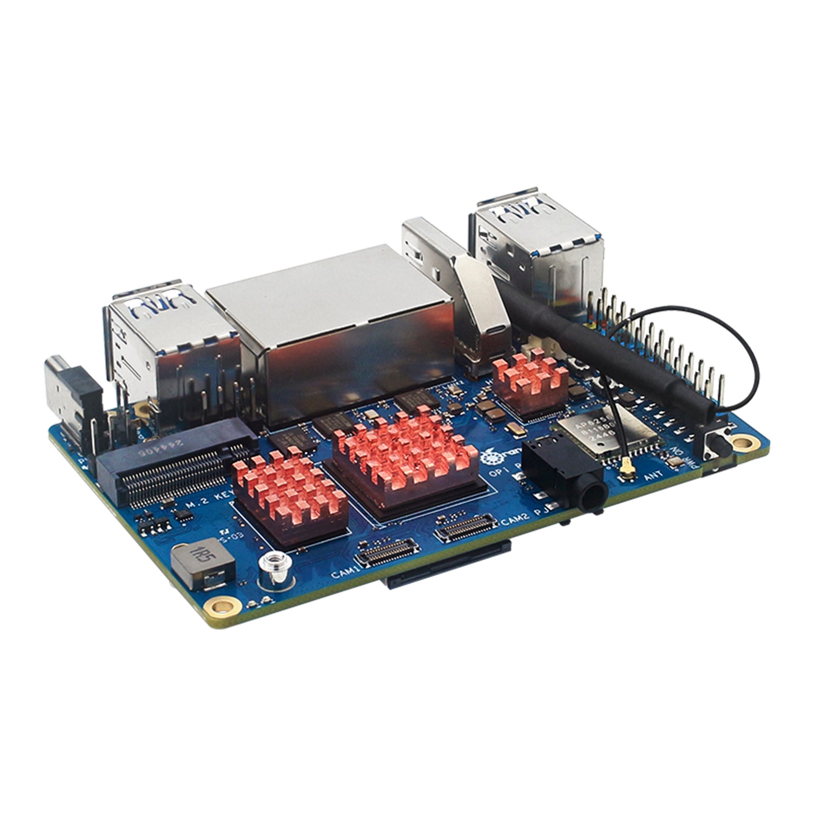 Radiator Orange Pi RV2 Development Board Pure Copper Heat Sink Adhesive Cooler