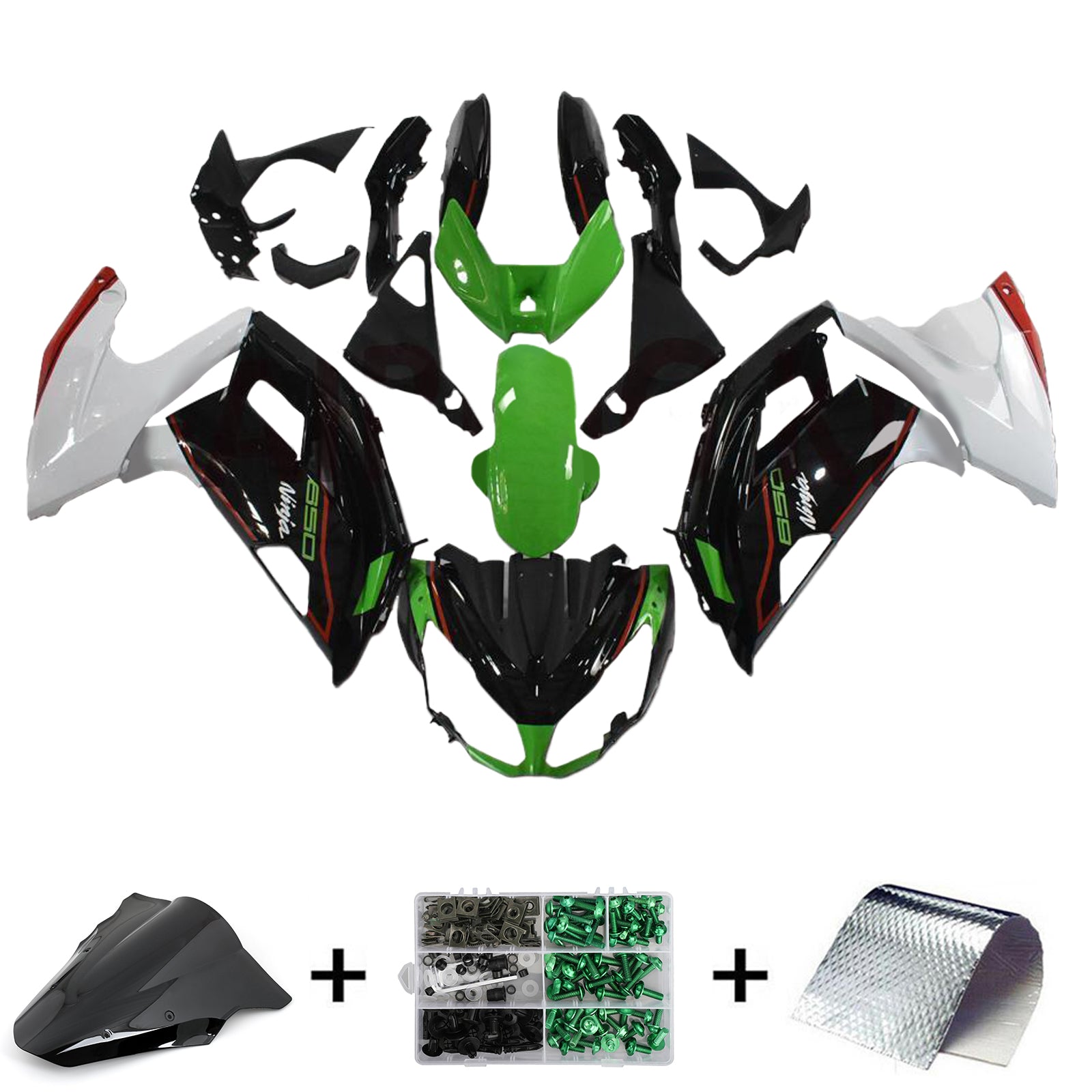 2012-2016 Kawasaki ER6F/Ninja650 Injection Fairing Kit Bodywork Plastic ABS