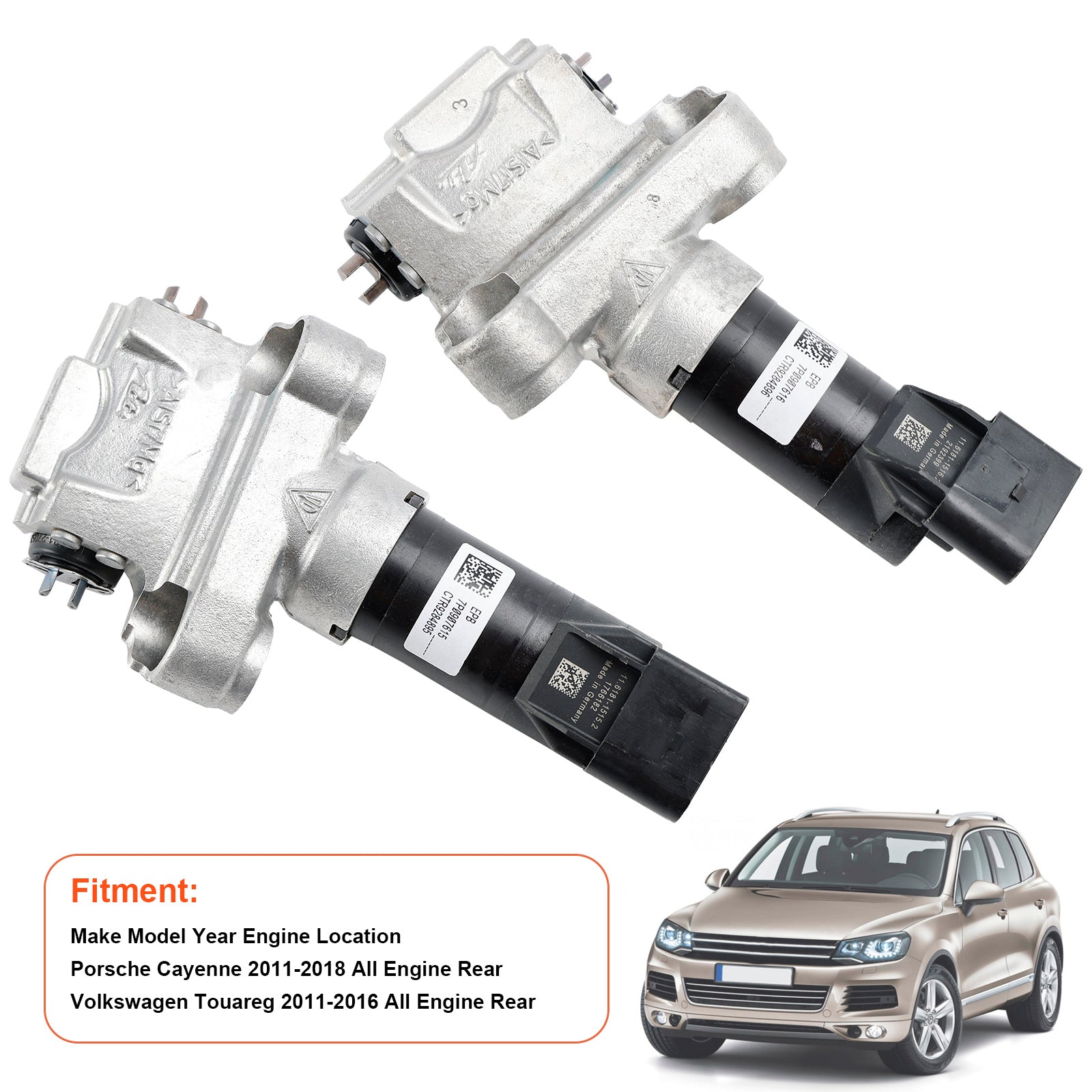 Achter L + R Parkeerrem Actuator Fit Voor Volkswagen Touareg 11-16 Porsche Cayenne 7P0609724B