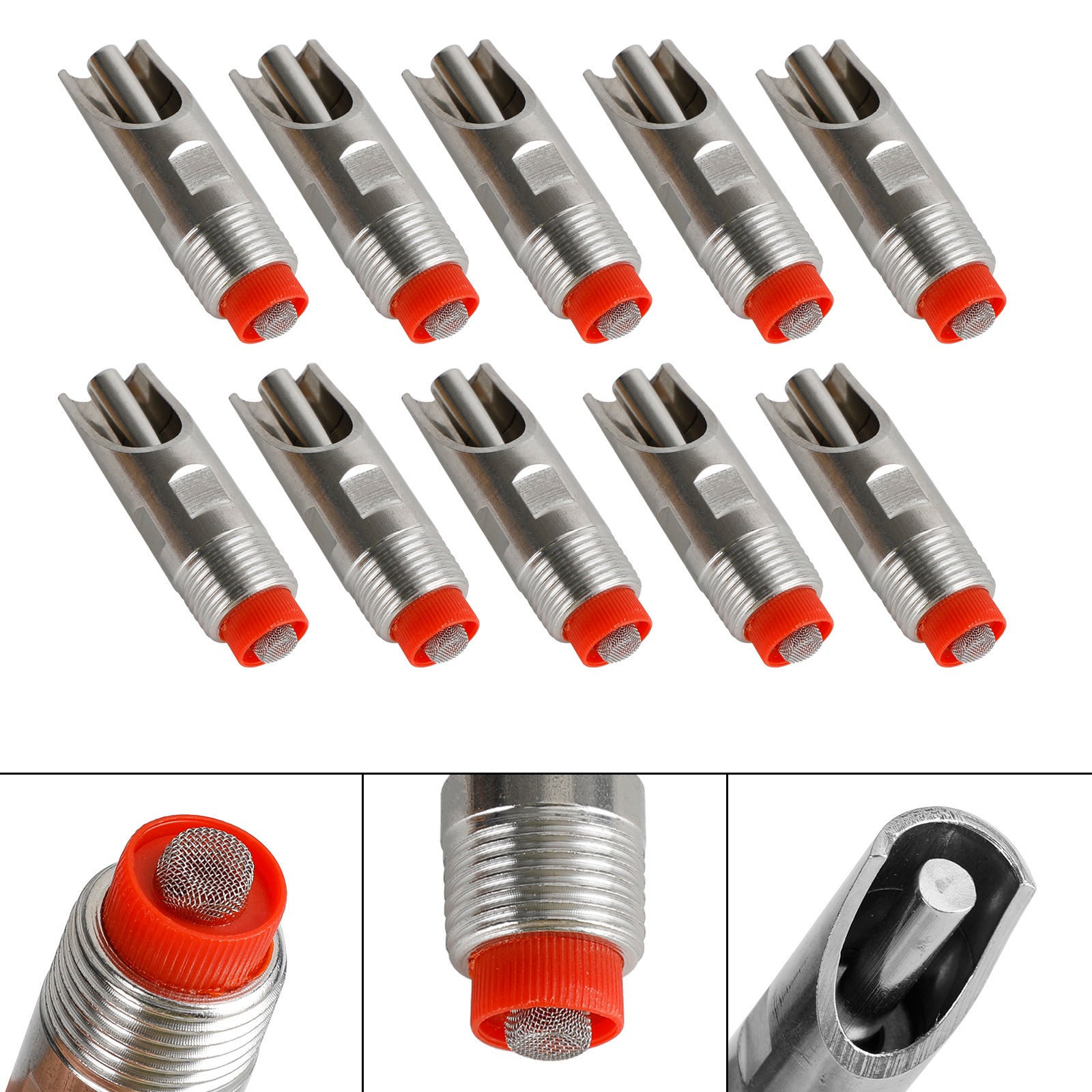 10Pcs Stainless Steel 1/2" Thread Pig Hog Automatic Nipple Drinker Waterer