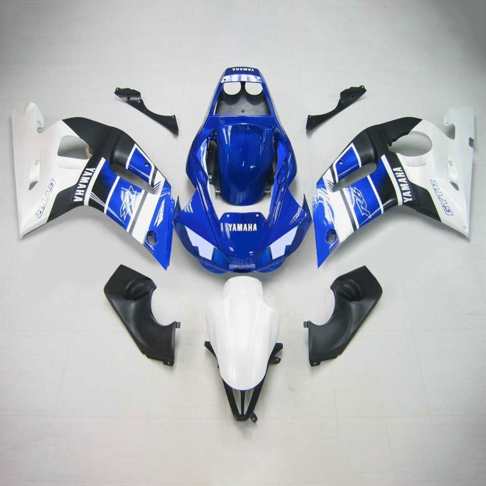 1998-2002 Yamaha YZF 600 R6 Injeksjon Fairing Kit Bodywork Plastic ABS #114