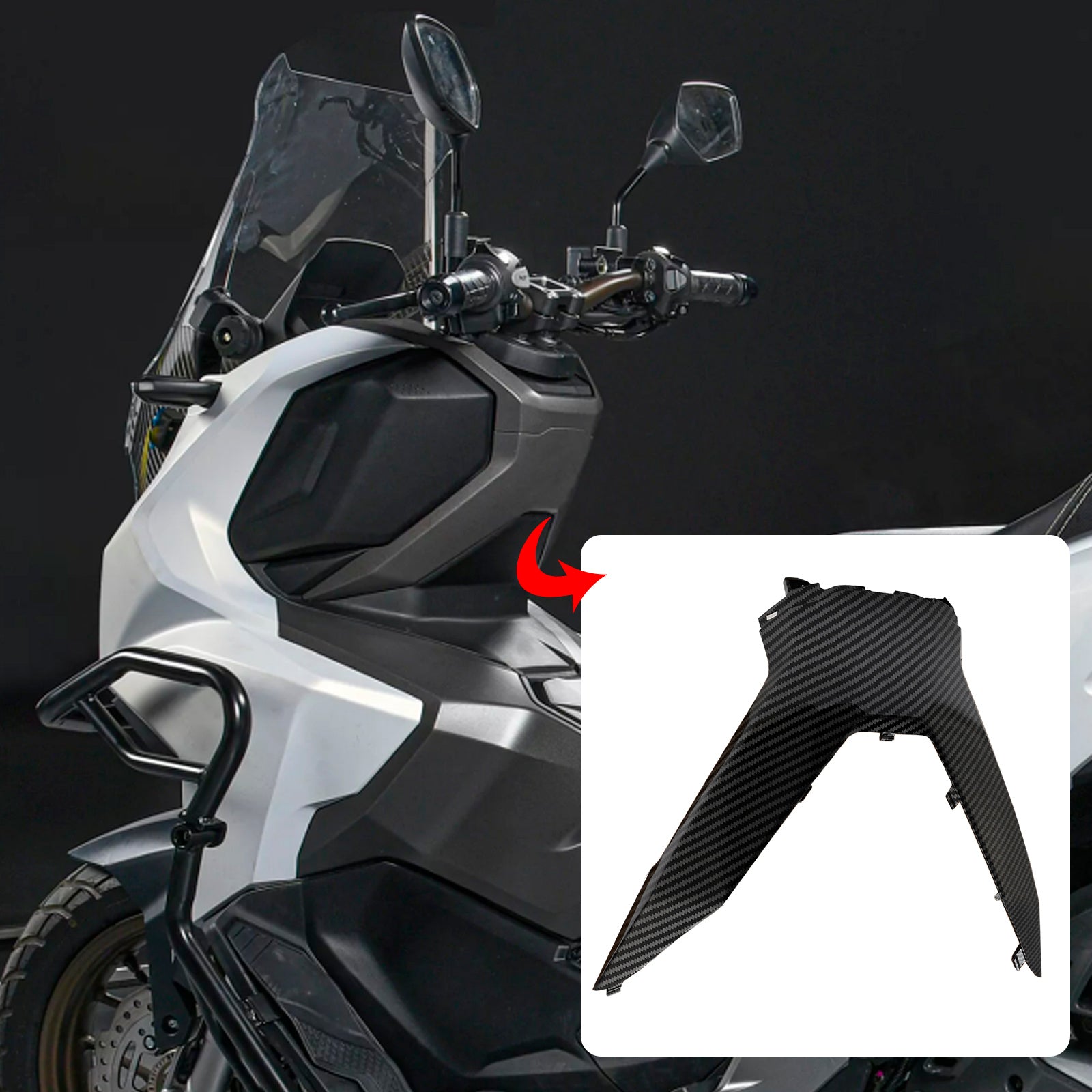 2023-2024 Honda ADV 160 Handlebar Driver Upper Cover Fairings Panels