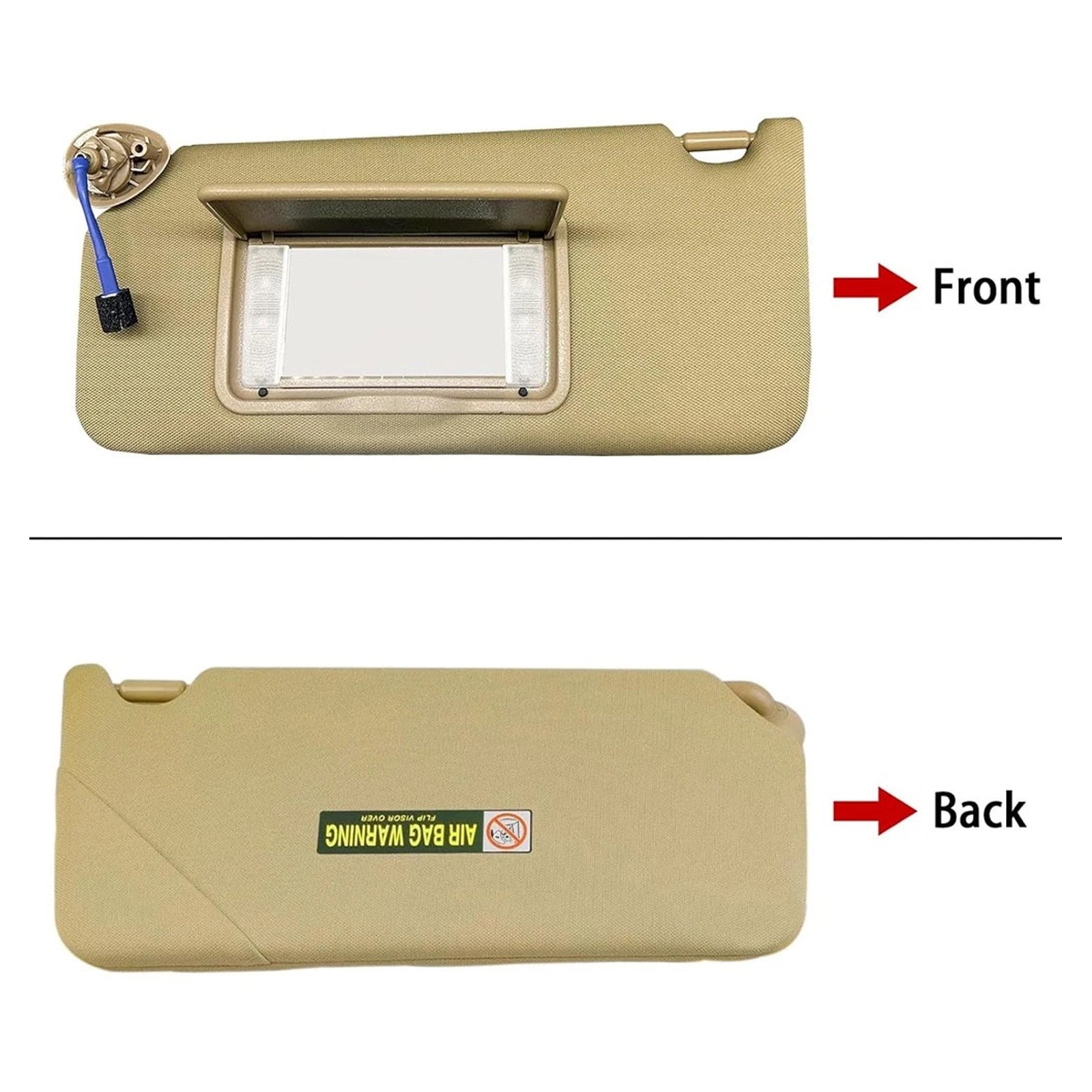 2008-2017 Honda Accord Pair Of Beige Sun Visor 83280TA5A51ZA