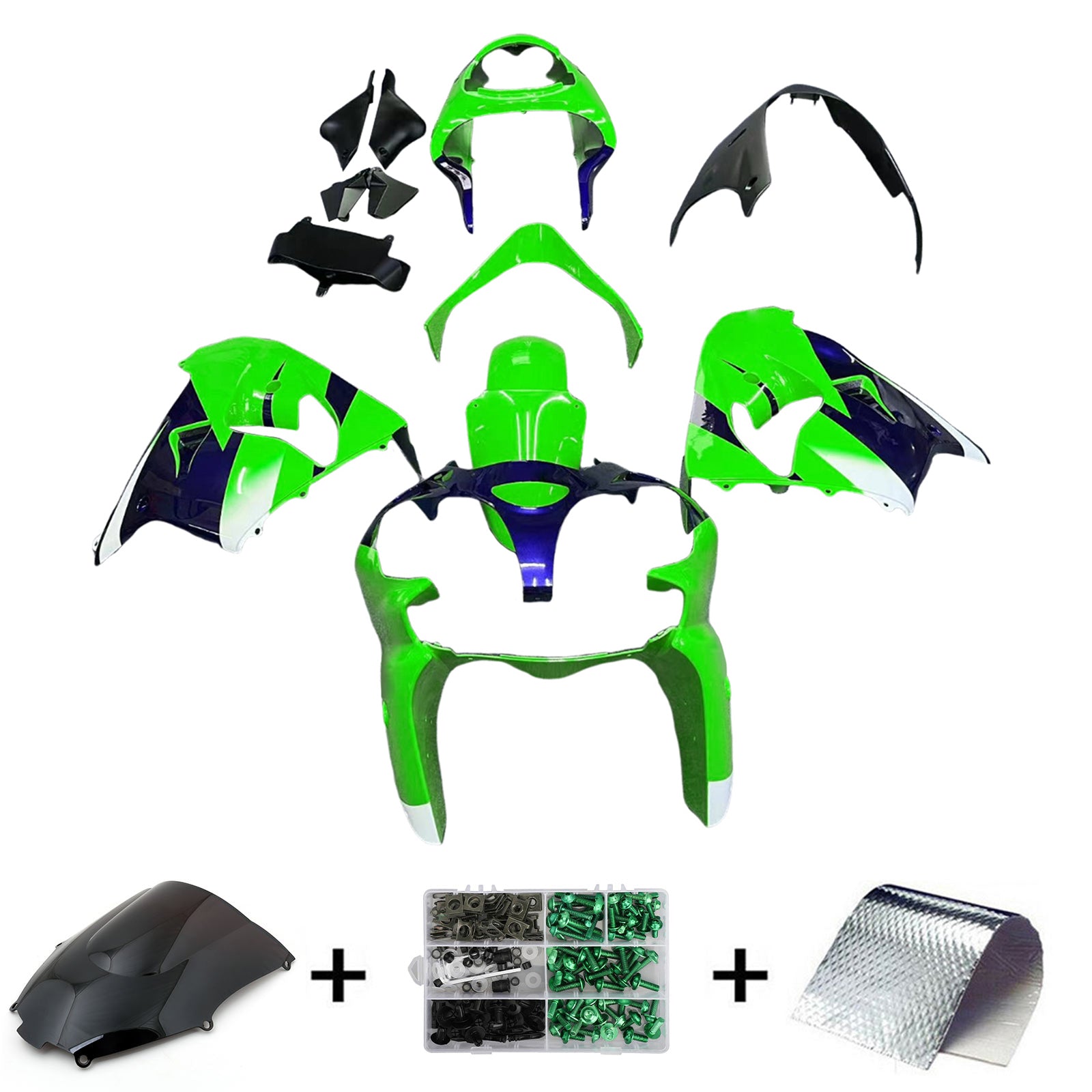 Injection Fairing Kit Bodywork Plastic ABS fit For Kawasaki ZX9R 2000-2001