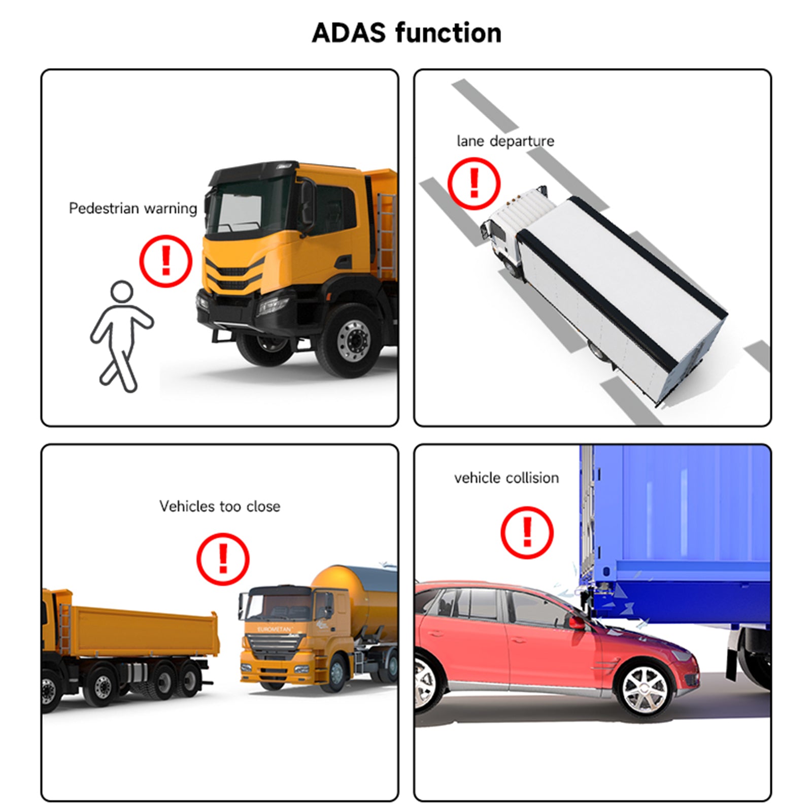 10,1 inch 1024*600 IPS Touch-versie met BSD voor RV Truck Bus + 4 achteruitrijcamera