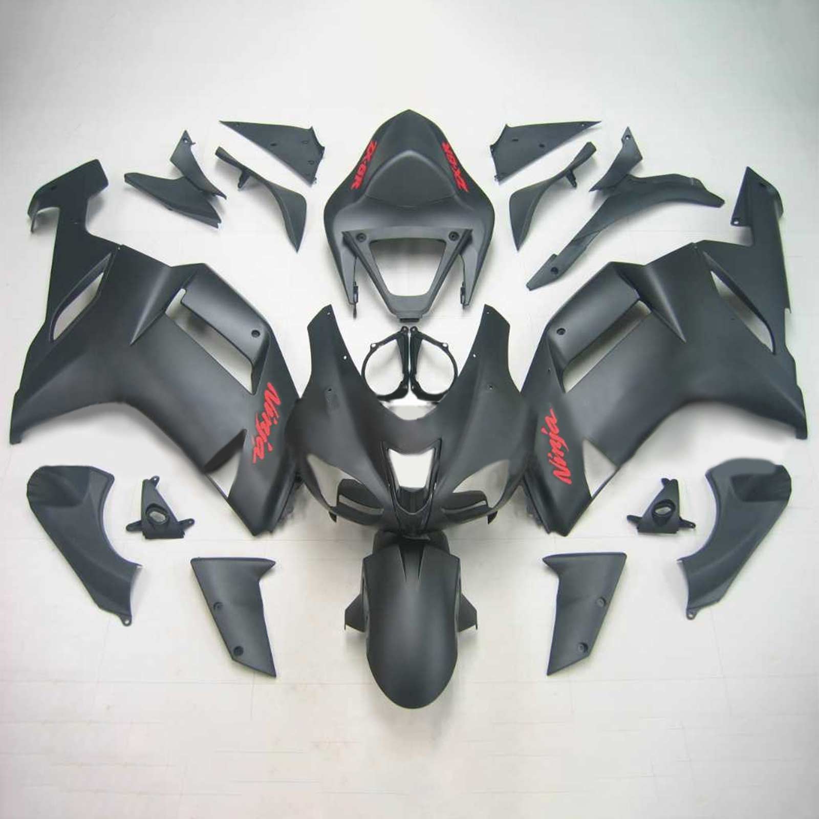 2007-2008 Kawasaki ZX6R 636 Kit de carenagem de injeção de AMOTOPT ABS PLÁSTICO DE PLÁSTICOS #116