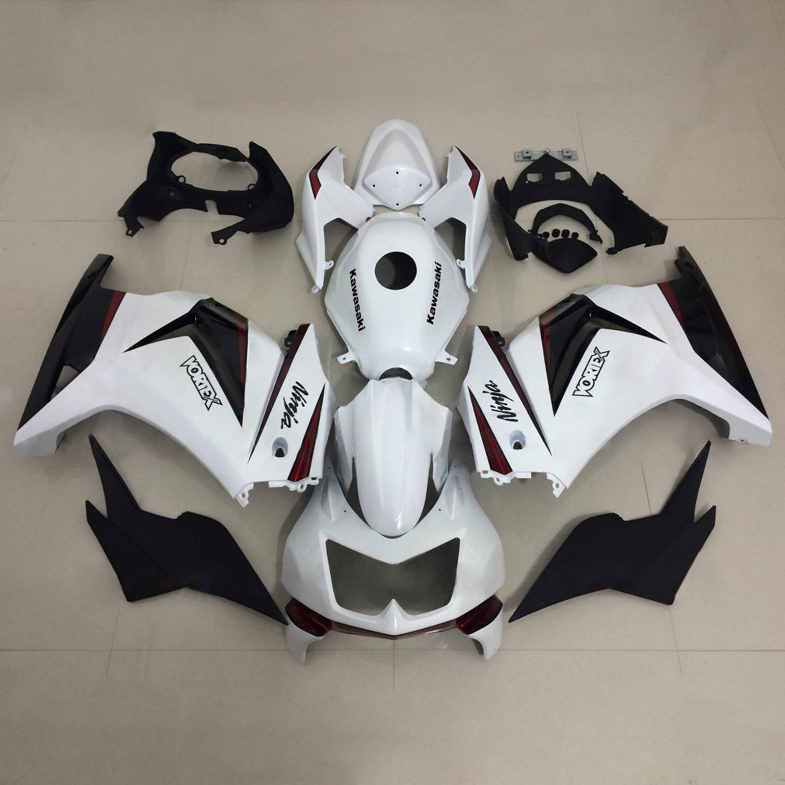 Kit carena iniezione carrozzeria in plastica ABS adatta per Kawasaki EX250 Ninja250R 2008-2012