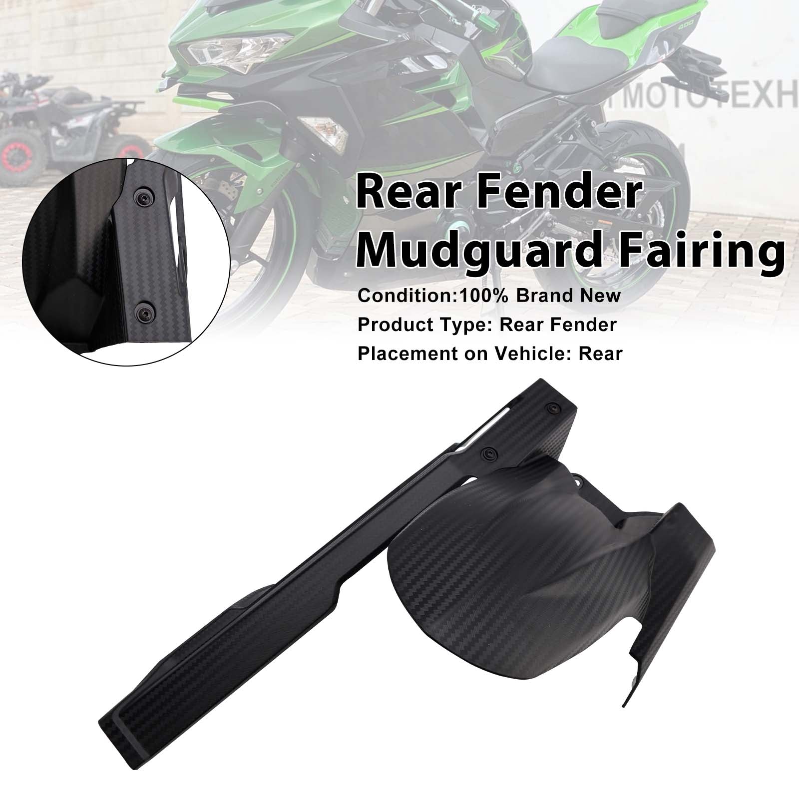 2018-2024 For Kawasaki Ninja 400 / Z400 Rear Fender Fairing