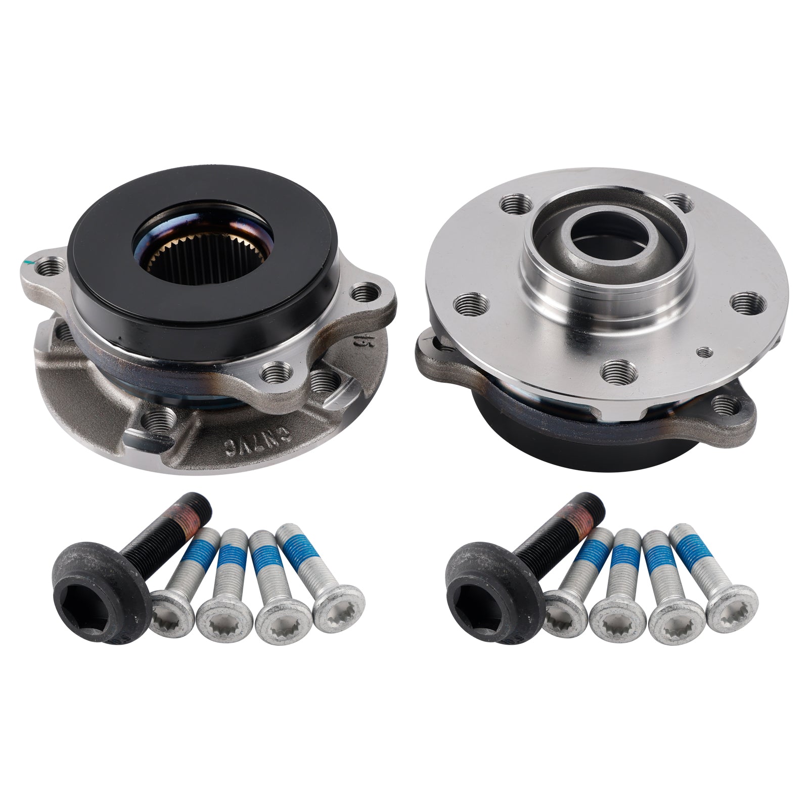 Audi A4 8K A6 C7 A5 8T A8 4H Q5 2x Kit bride de moyeu de roue avant + roulement + boulons 4H0498625D