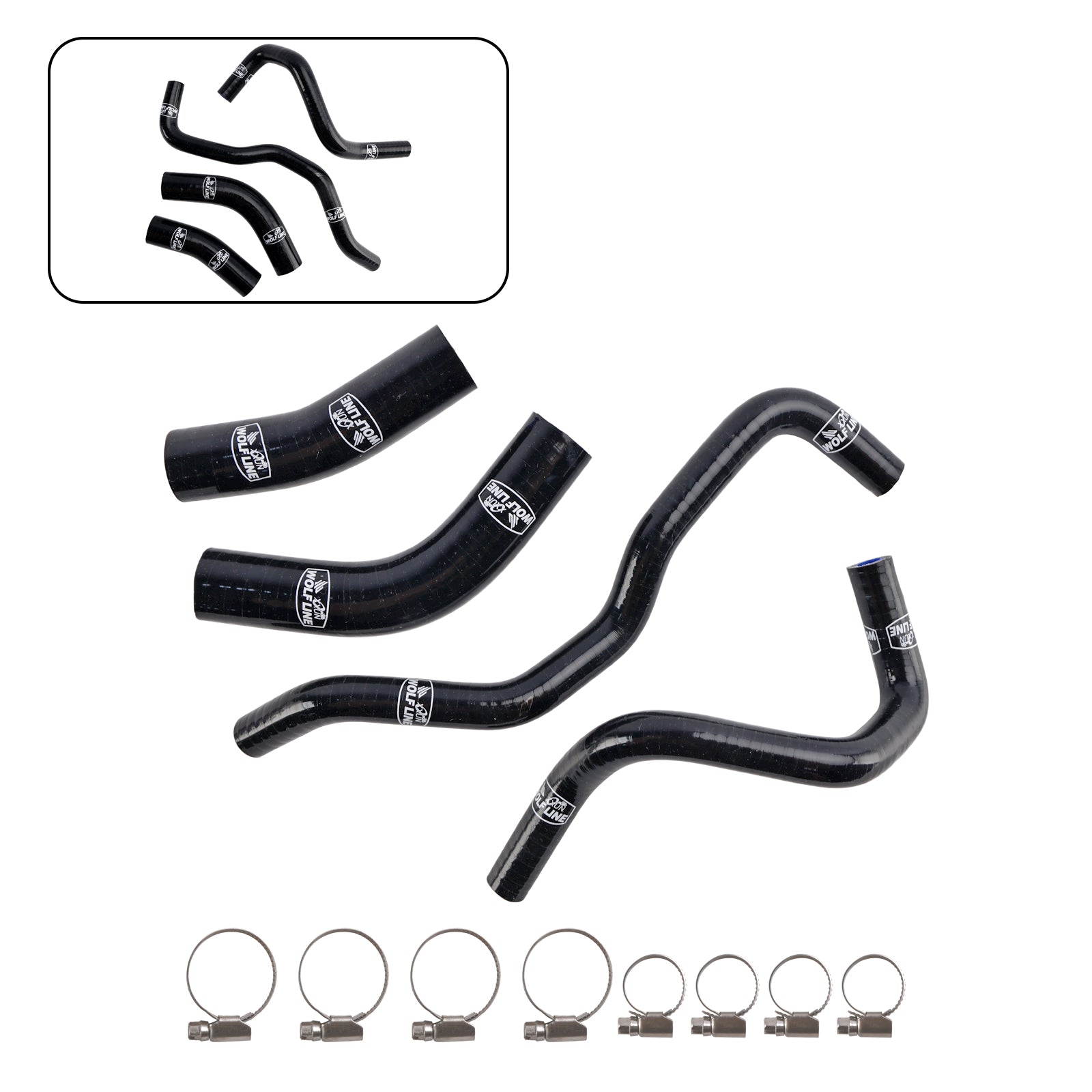 Kit de durites de refroidissement de radiateur en silicone pour Yamaha Tenere 700 2019-2024