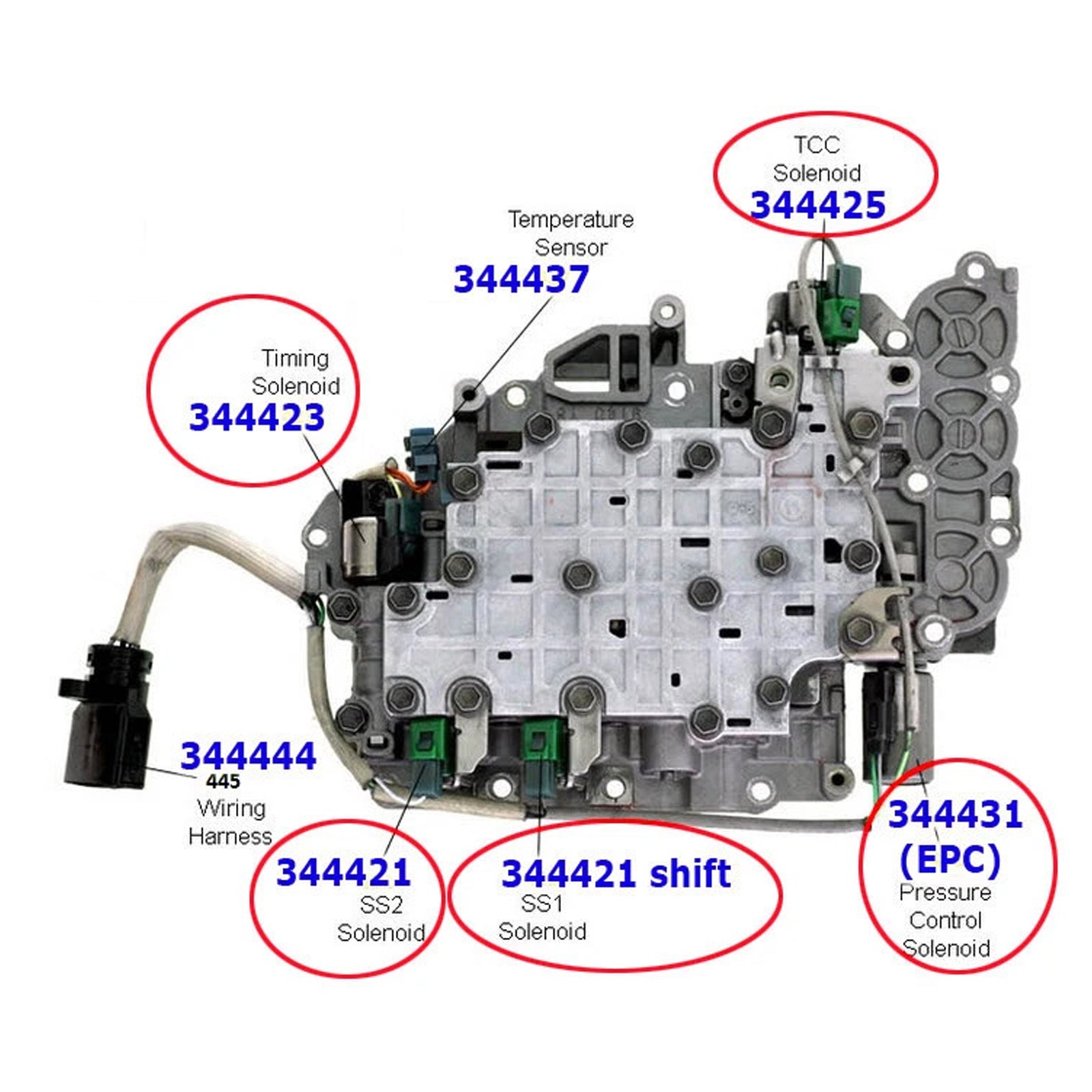5PCS U440E AW80-40LE Transmission Solenoid Shift Kit For Toyota