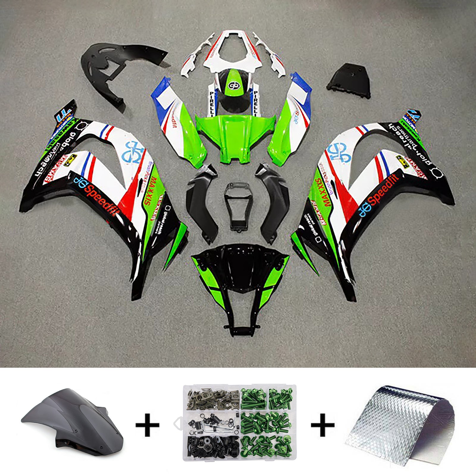 Kit carena iniezione carrozzeria in plastica ABS adatta per Kawasaki ZX10R 2011-2015