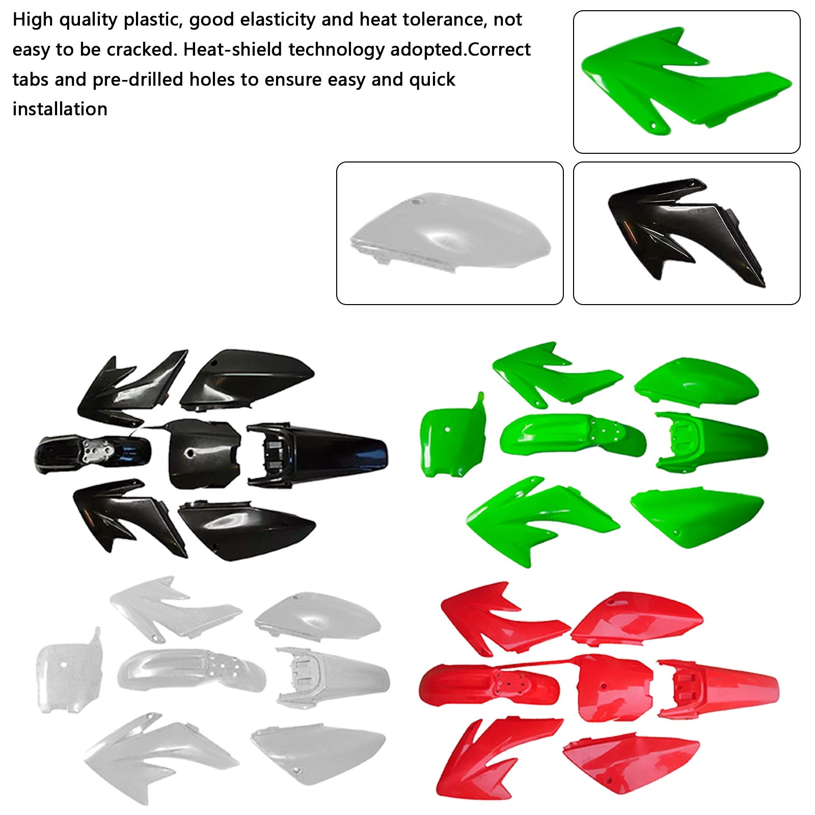 Honda CRF70 Dirt Bike Body Plastic Kit Fender Fairing
