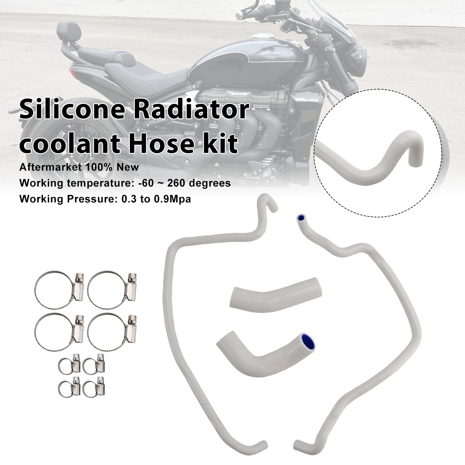 2019-2024 Rocket 3 Silicone Radiator coolant Hose kit