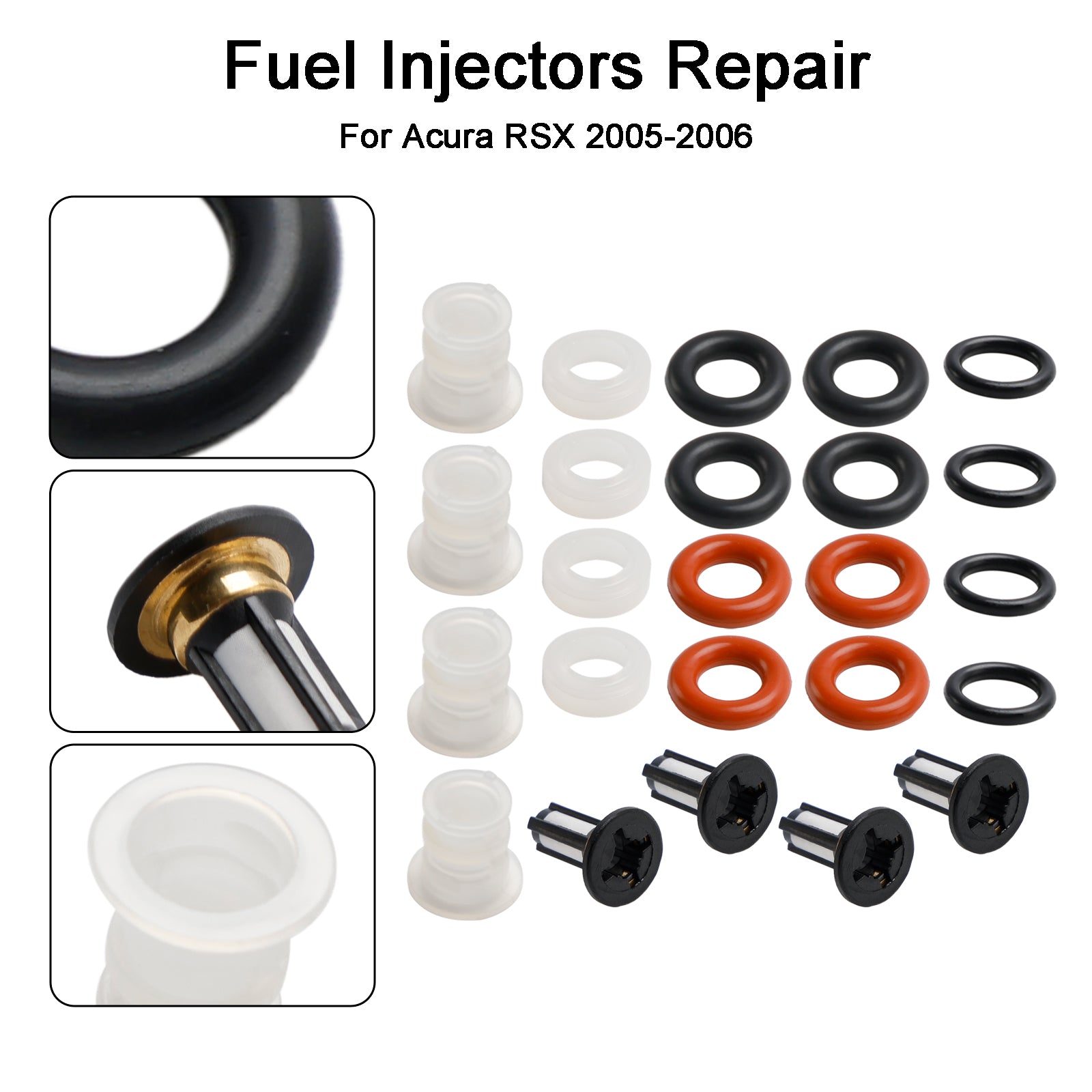 Fuel Injector Repair O-rings Seals Kit 16450-PRB-A01 Fit Acura RSX TSX