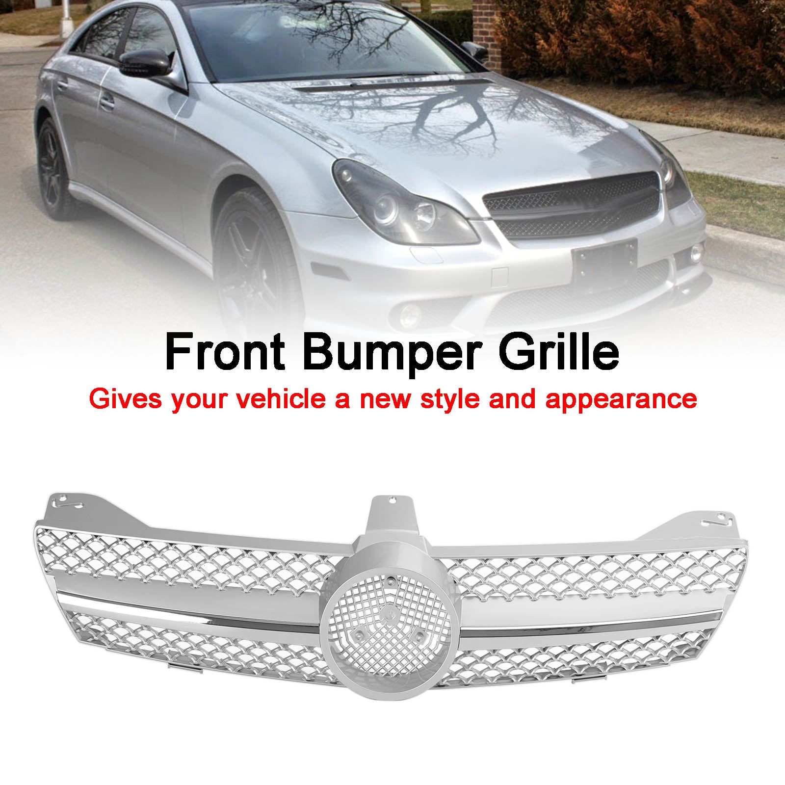 Front Bumper Grill Grille Fit Mercedes Benz W219 CLS350 CLS500 CLS550 2005-2008