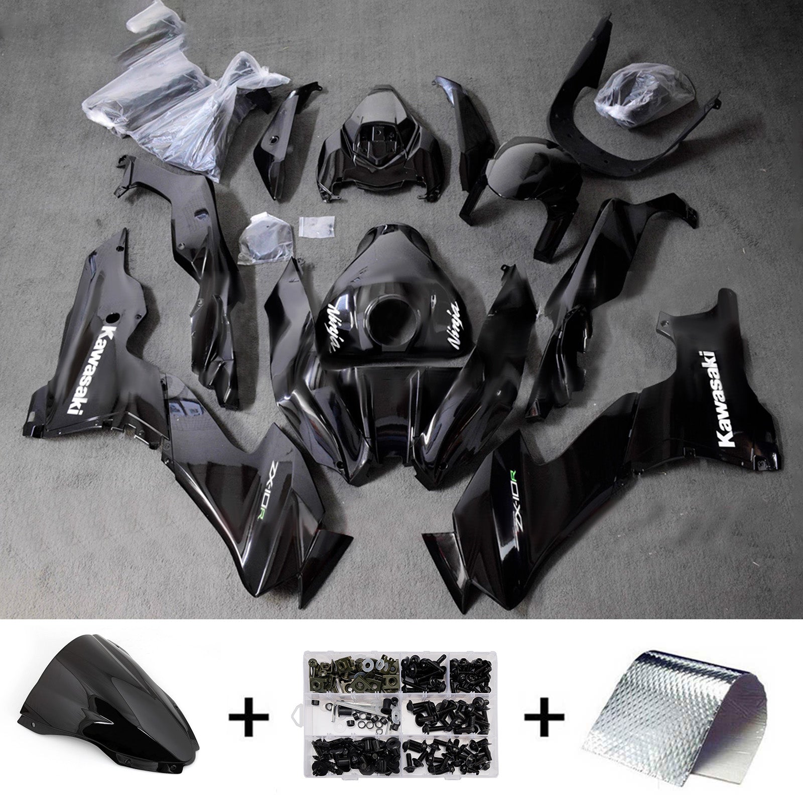 Kit carenatura iniezione Carrozzeria ABS adatto per Kawasaki ZX-10R ZX-10RR 2021-2025