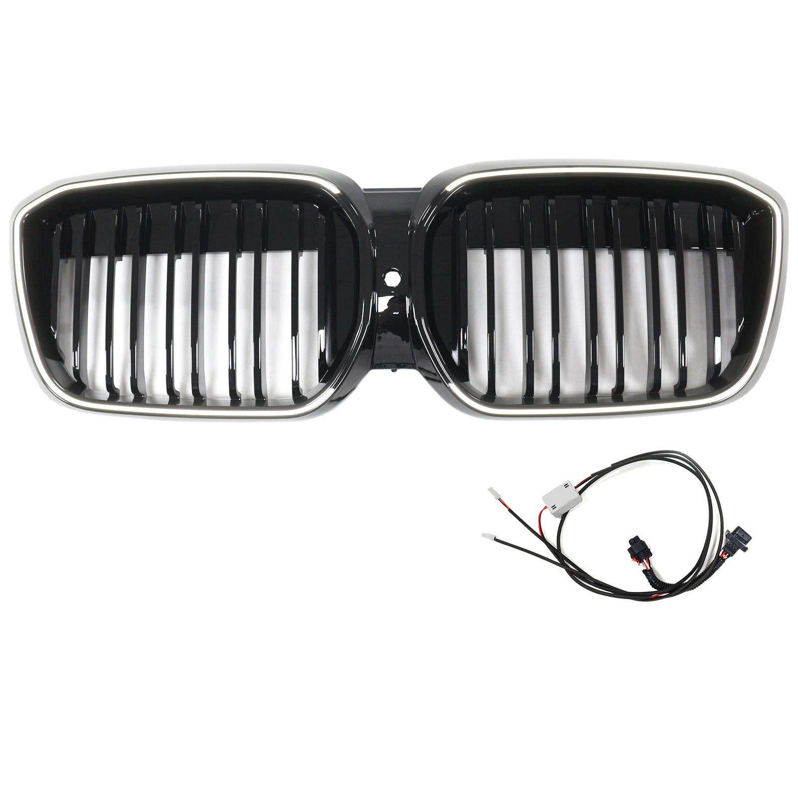 2022-2024 BMW IX3 G08 LCI Double slat gloss Black Front Kidney Grill