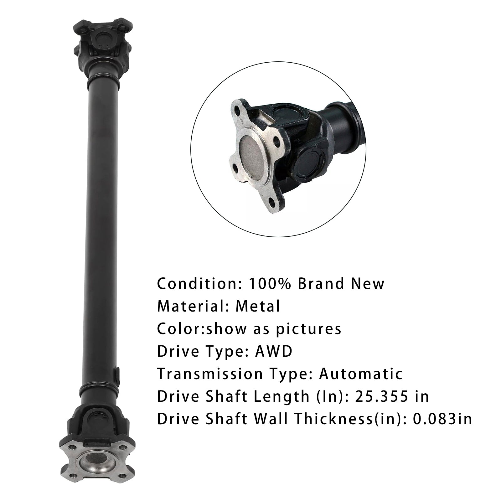 2008 BMW 535xi E60 /E61 L6 3.0L Voor Auto Trans Vooraandrijfas 26207534636 430-50109