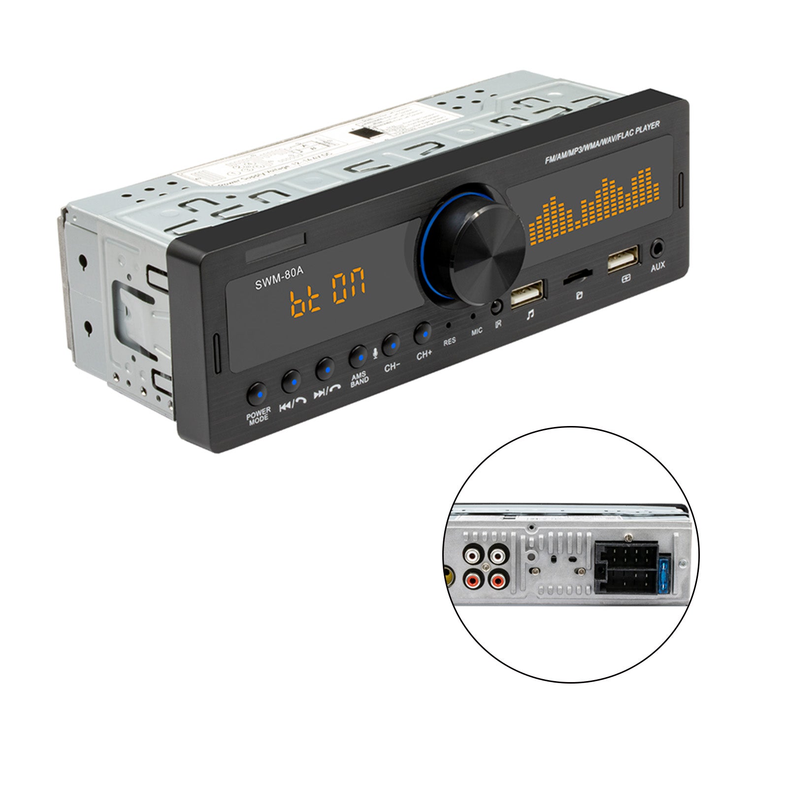 SWM-80A 1 DIN autoradioradio met ondersteuning voor positionering MP3-speler Bluetooth FM AM