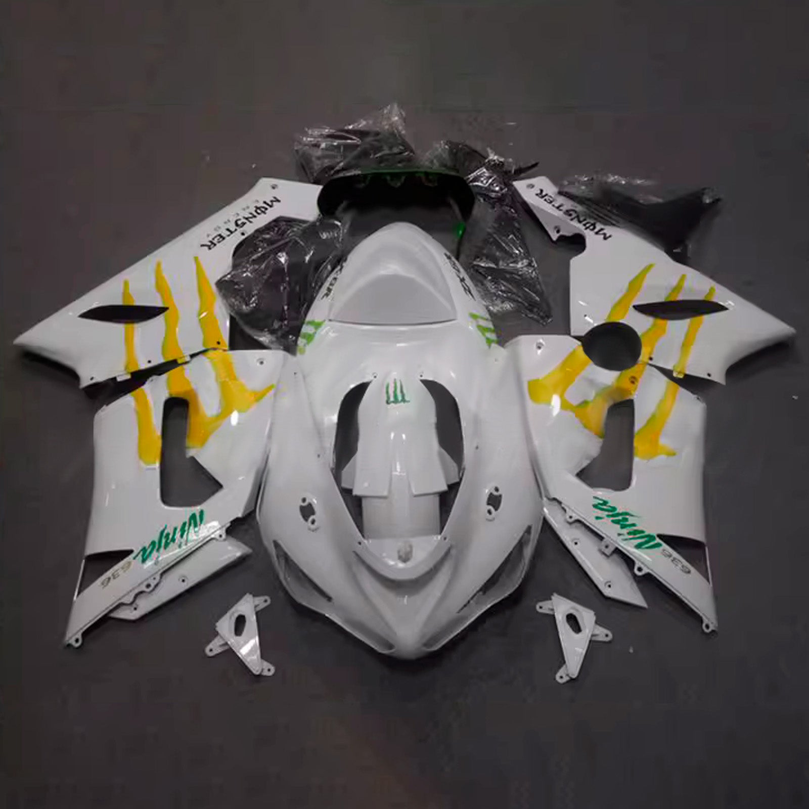 Injection Fairing Kit Bodywork Plastic ABS fit For Kawasaki ZX6R 636 2005-2006