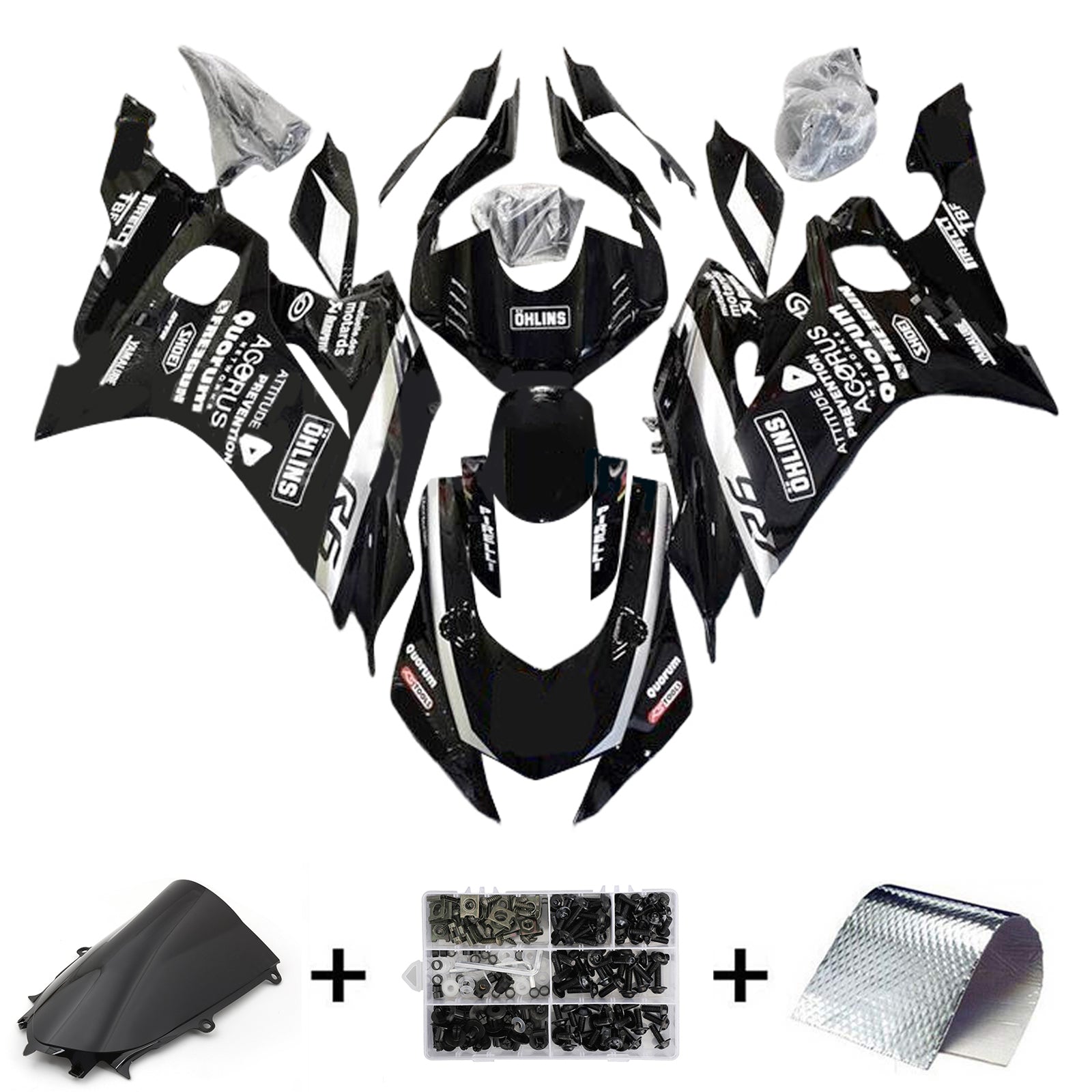 Kit de carénage d'injection Yamaha YZF-R6 2017-2023 carrosserie plastique ABS