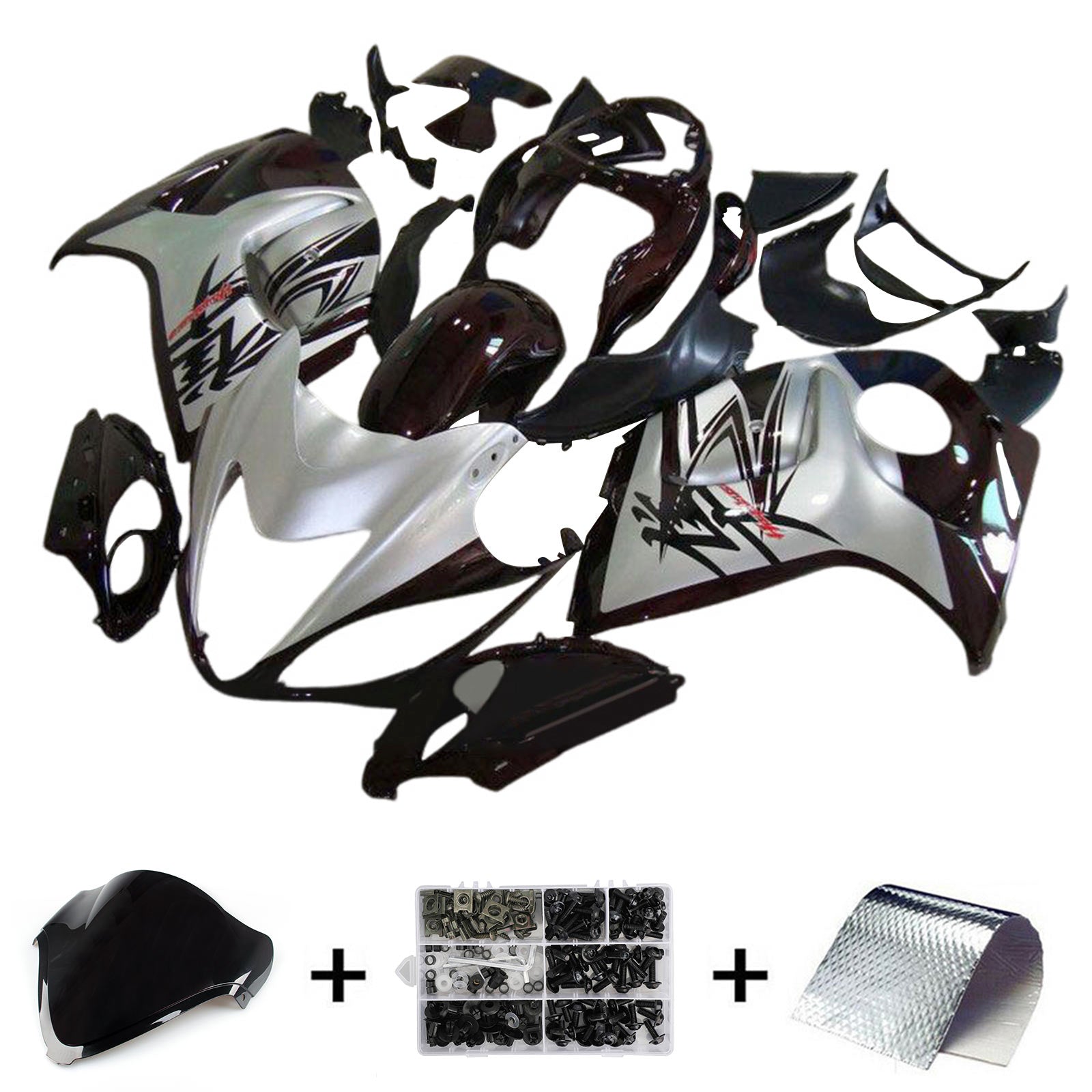 Kit de carénage d'injection Suzuki Hayabusa GSX1300R 2008-2020, carrosserie en plastique ABS