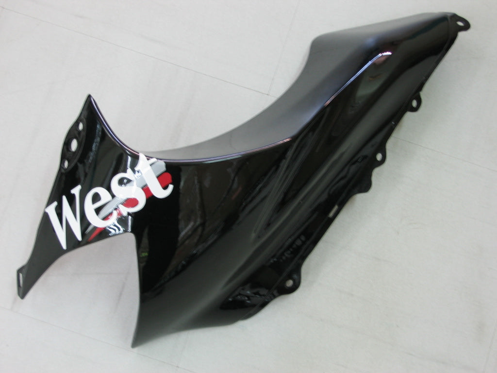 2004-2005 Kawasaki ZX 10R zwart wit West Racing stroomlijnkappen algemeen