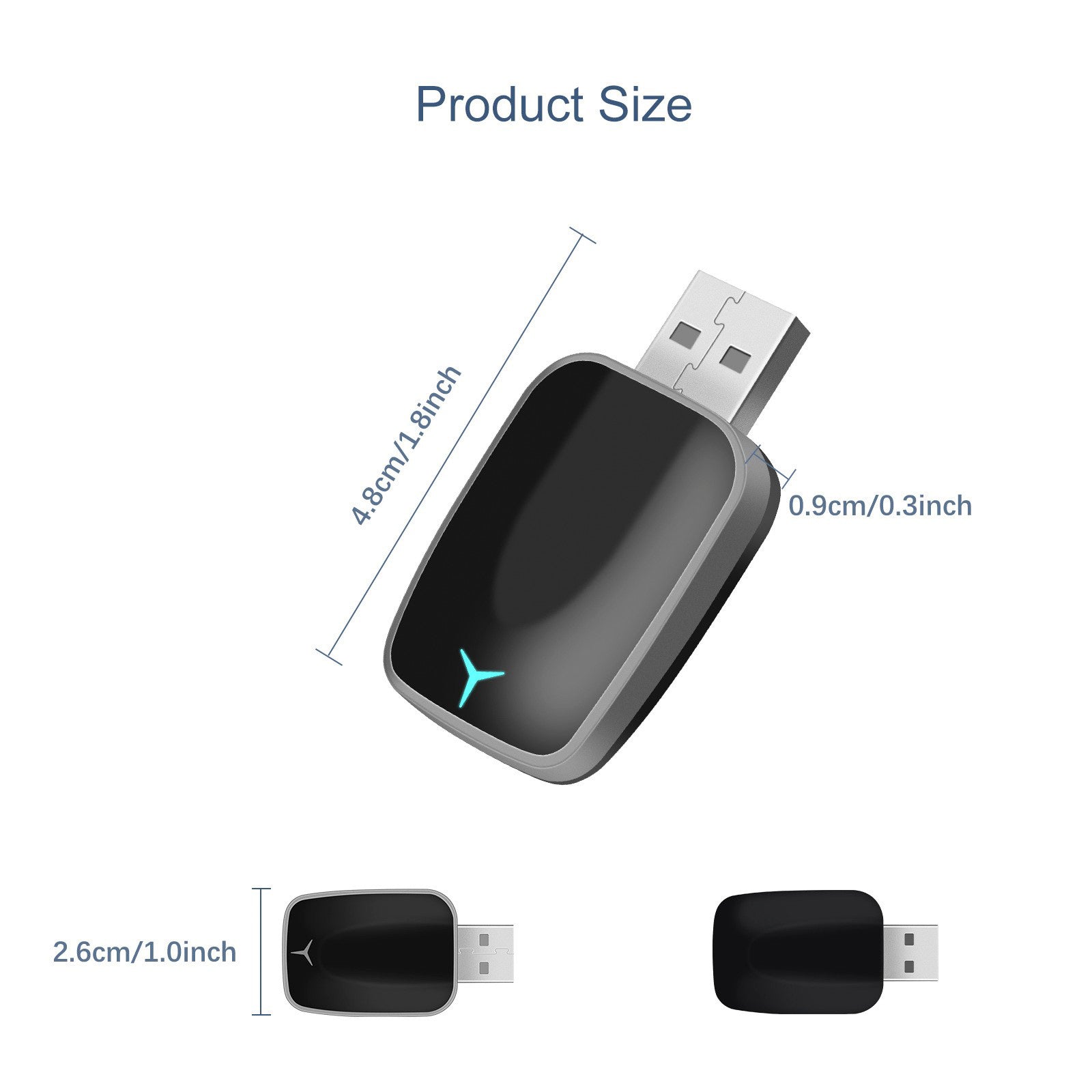 2 i 1 USB Car Dongle Connect Box Trådlös Apple Carplay Android Auto Adapter