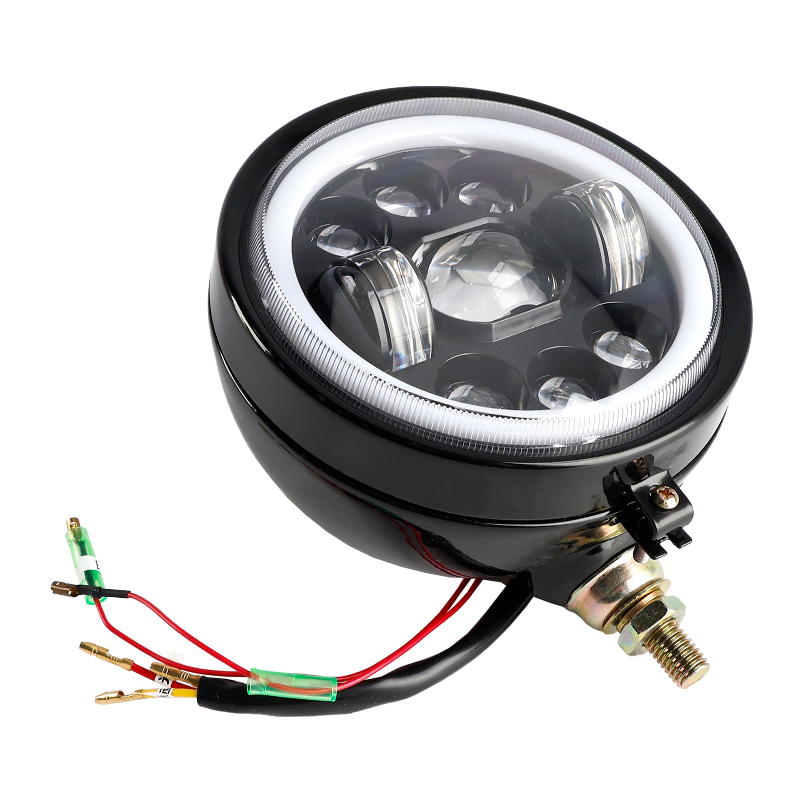 Phare antibrouillard à 9 ampoules personnalisé 5.75" Noir pour Racer Bobber Chopper