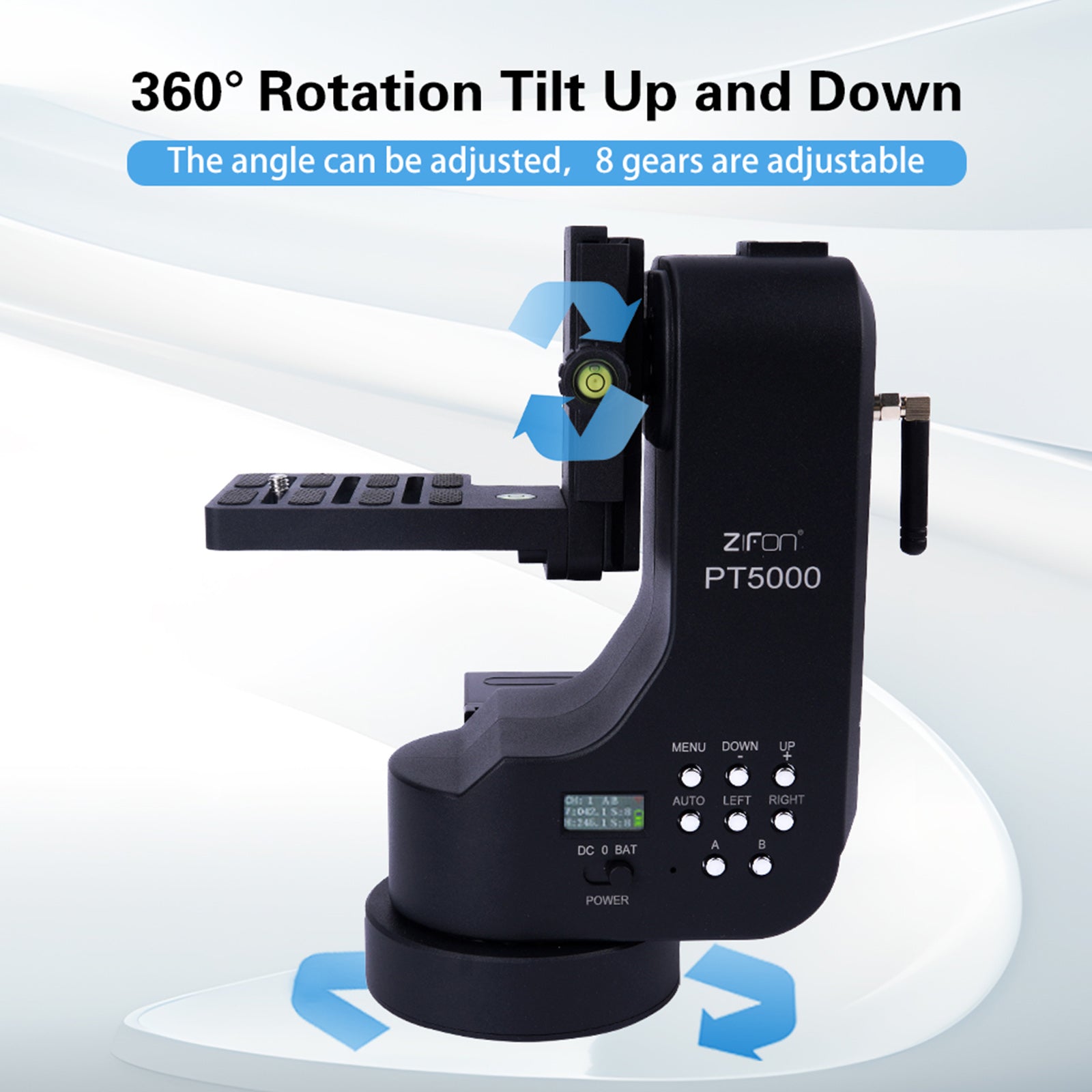 PT-5000 Camera Afstandsbediening Elektrisch cloudplatform Dual Axis Micro Slr-telefoon