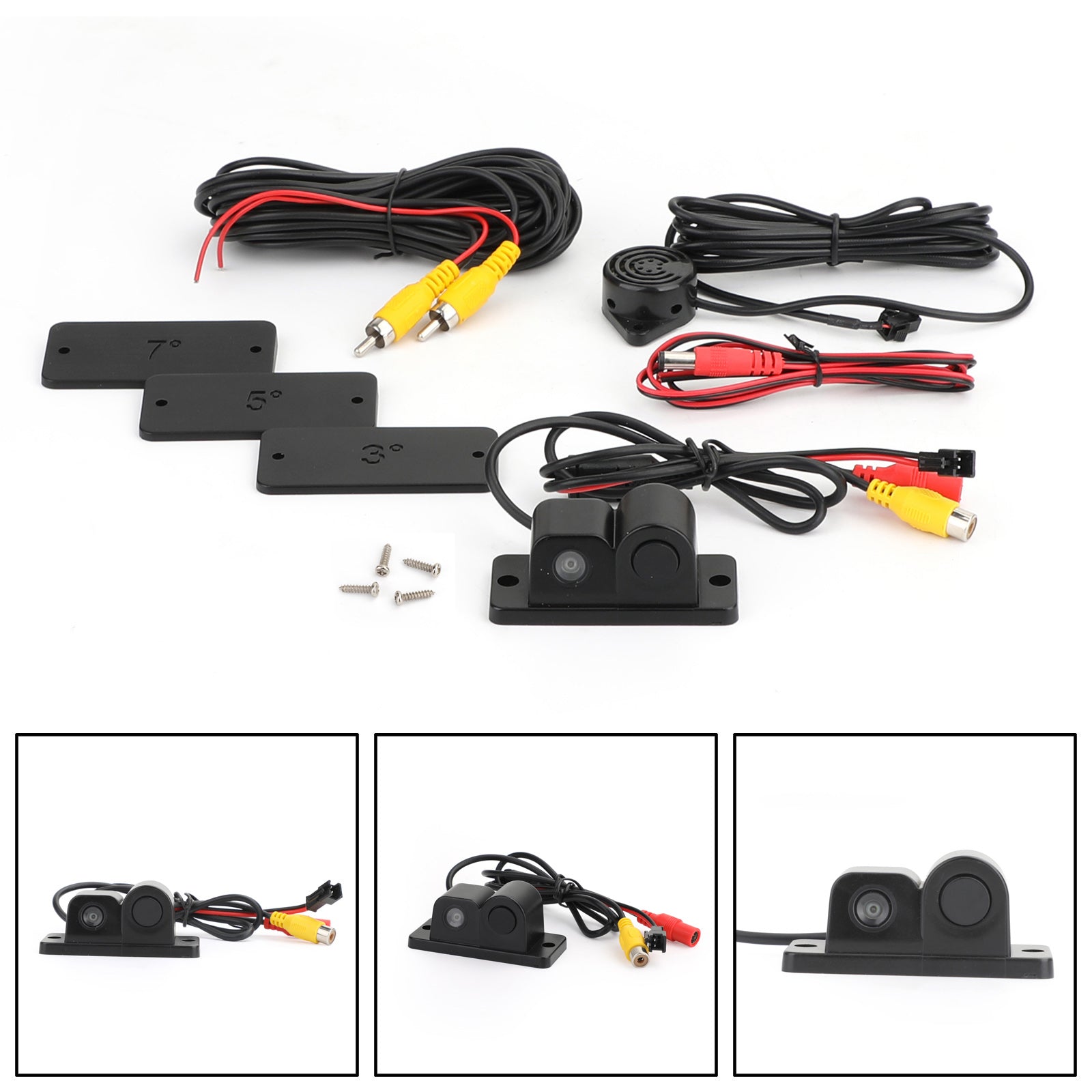 Sound Beeper + Parking Sensor Radar + Rear View Camera 3 in 1 Park System Kit