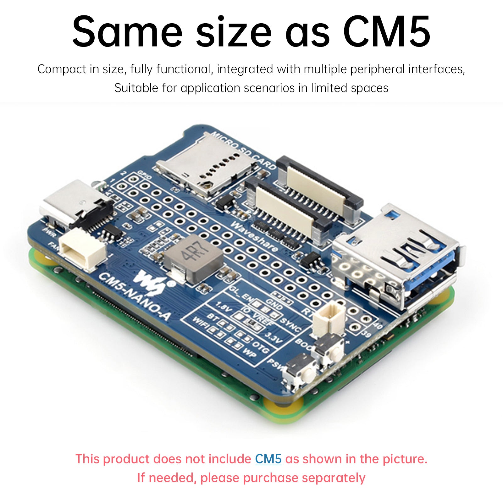 Raspberry CM5 Compute Module IO Baseboard 5 Uitbreidingskaart NANO Type A Type B